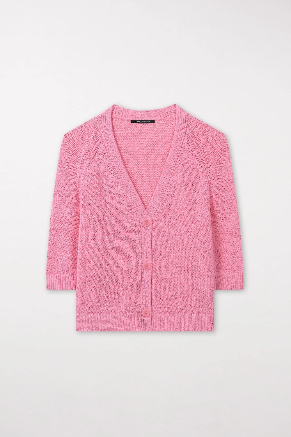 Candy Pink Short Sleeved Cardigan