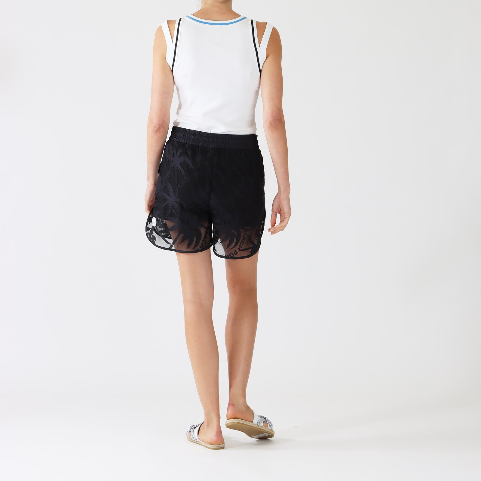 Midnight Blue Witten Lace Jersey Shorts