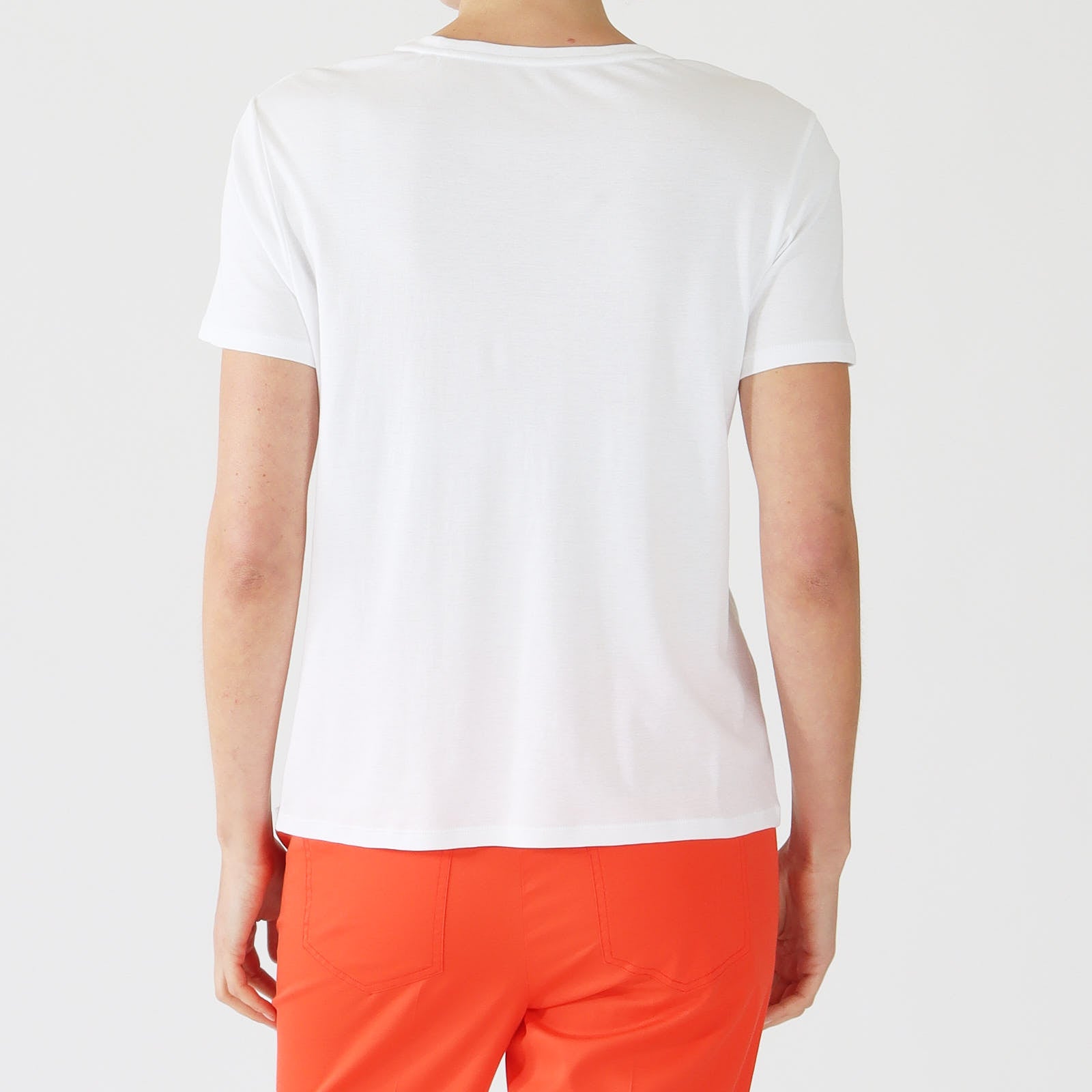 White Cotton Flamingo T-Shirt