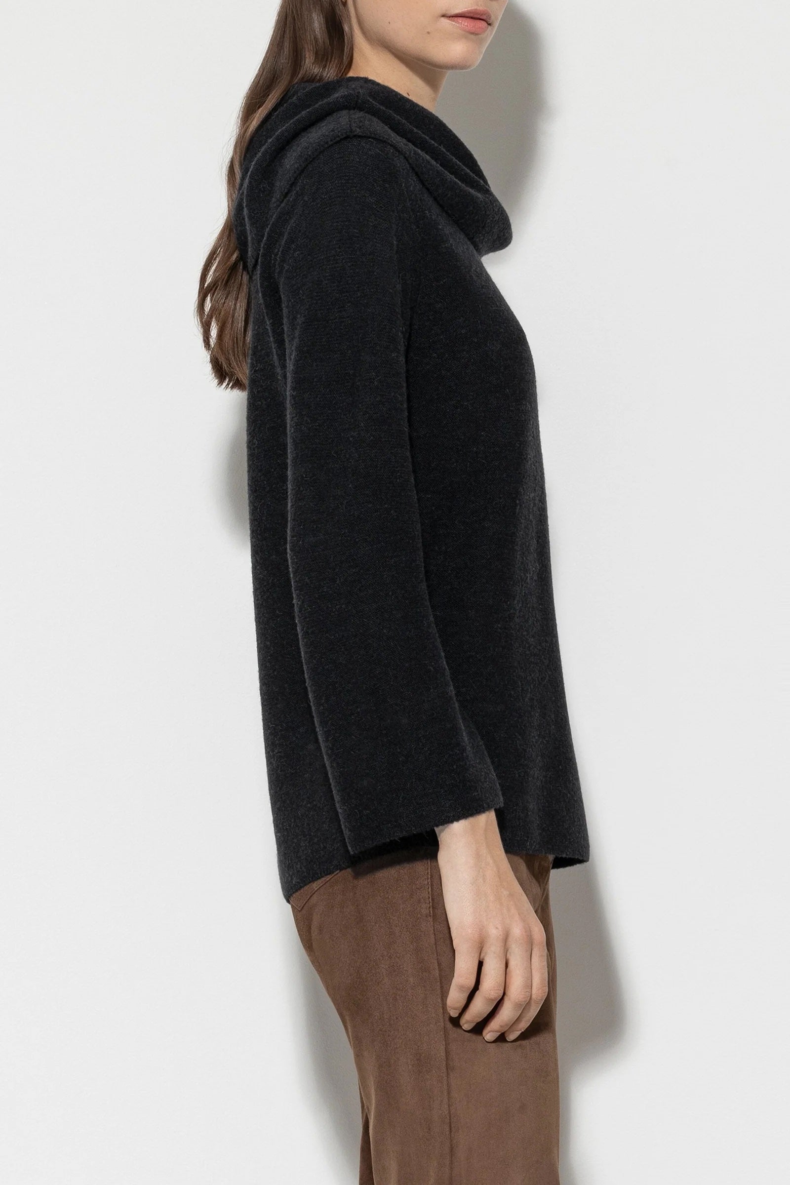 Black Shawl Collar Sweater