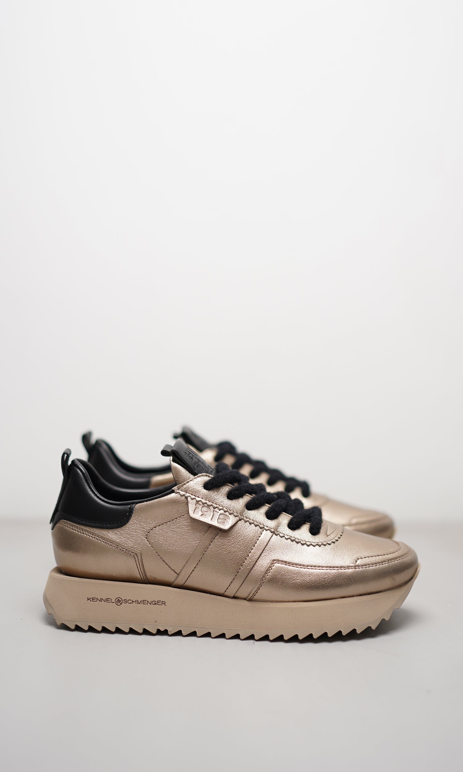 Gold & Black Flash Metallic Sneakers