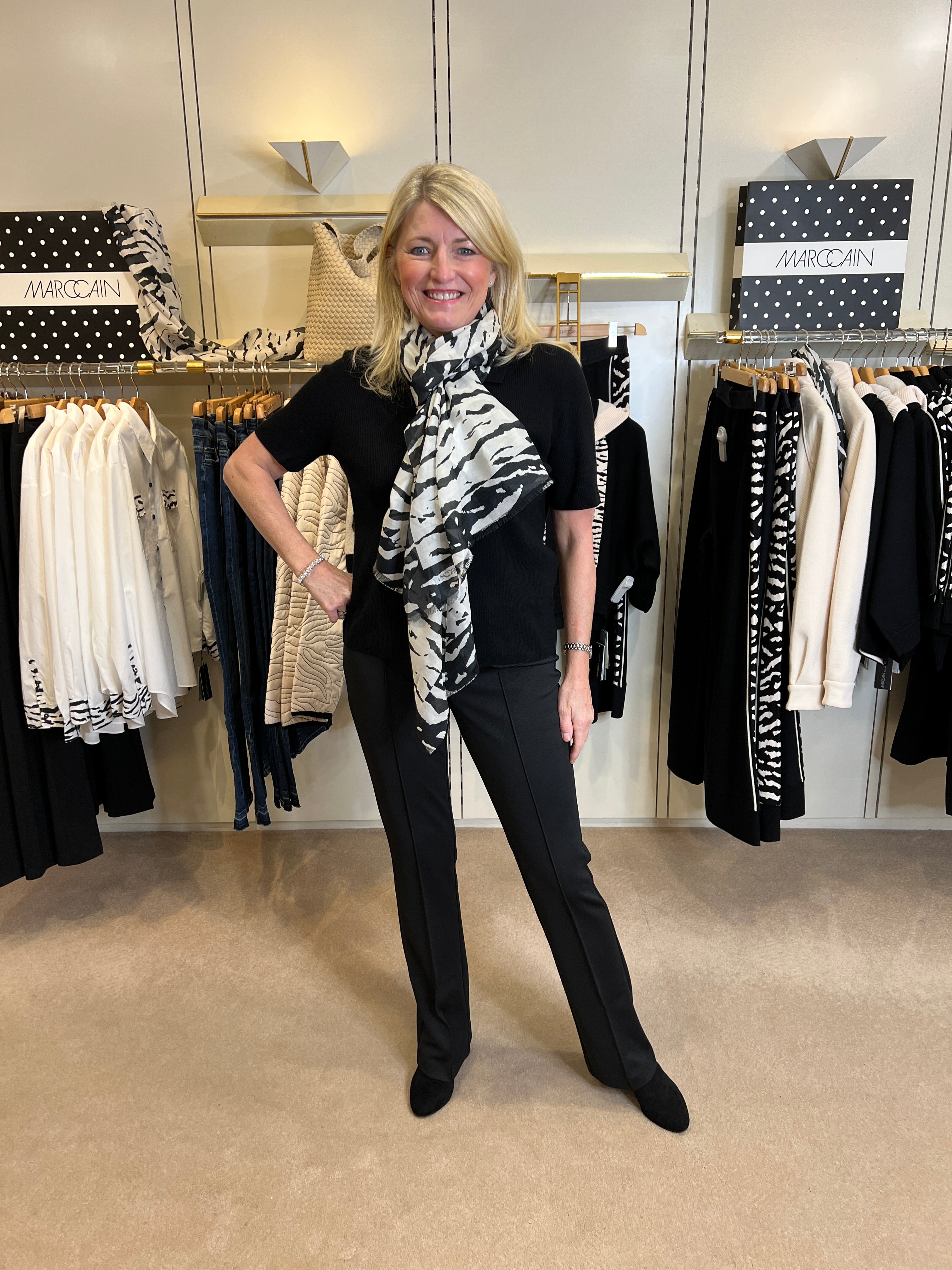 Magnolia Ziggy Print Silk & Cotton Scarf