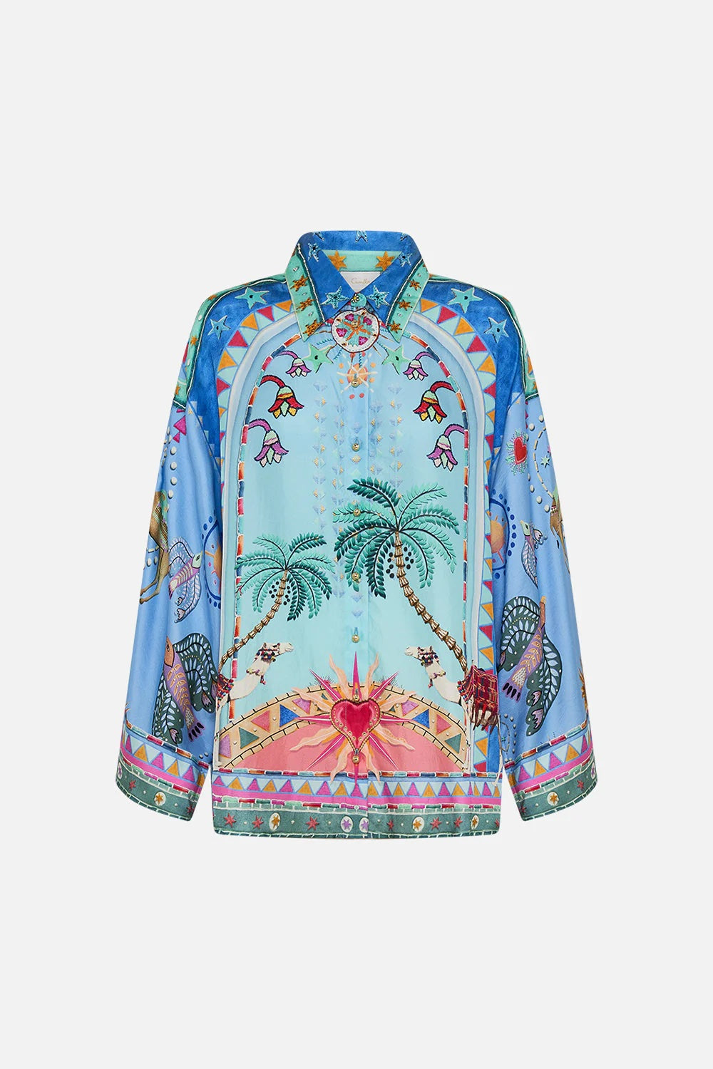 A Painted Village Wide Sleeve Blouse