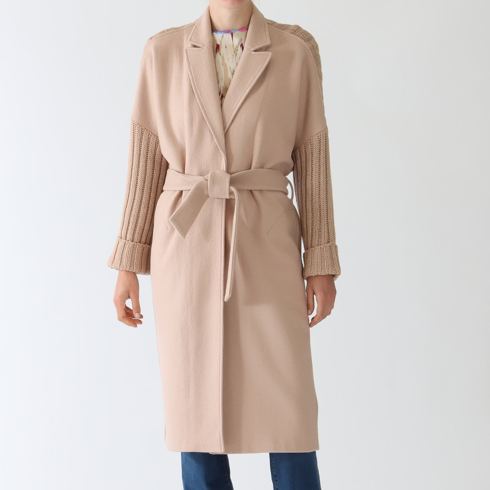 Bright Toffee Pure Wool Knitted Coat
