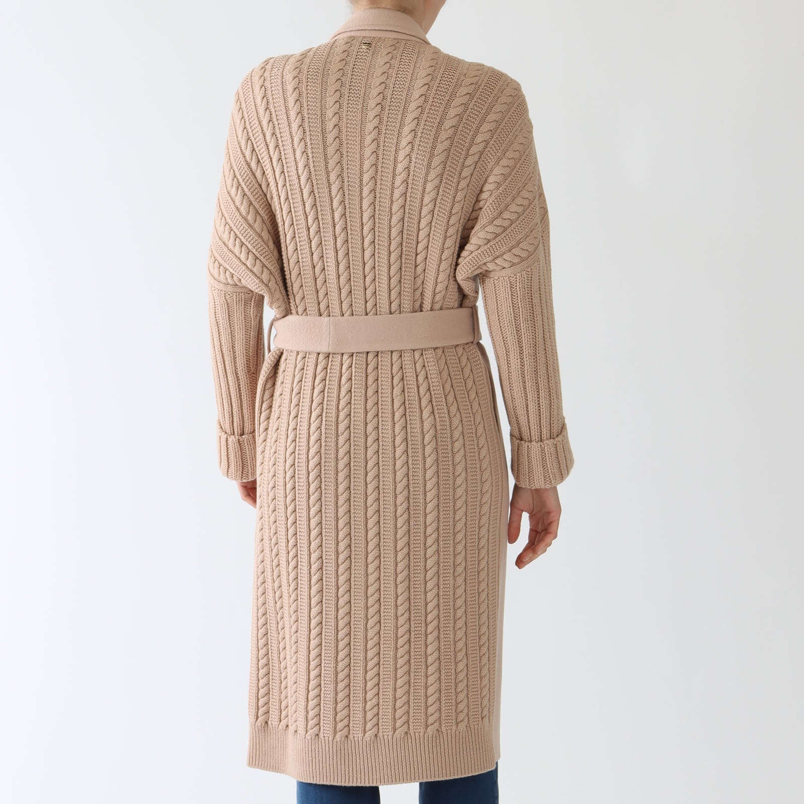 Bright Toffee Pure Wool Knitted Coat