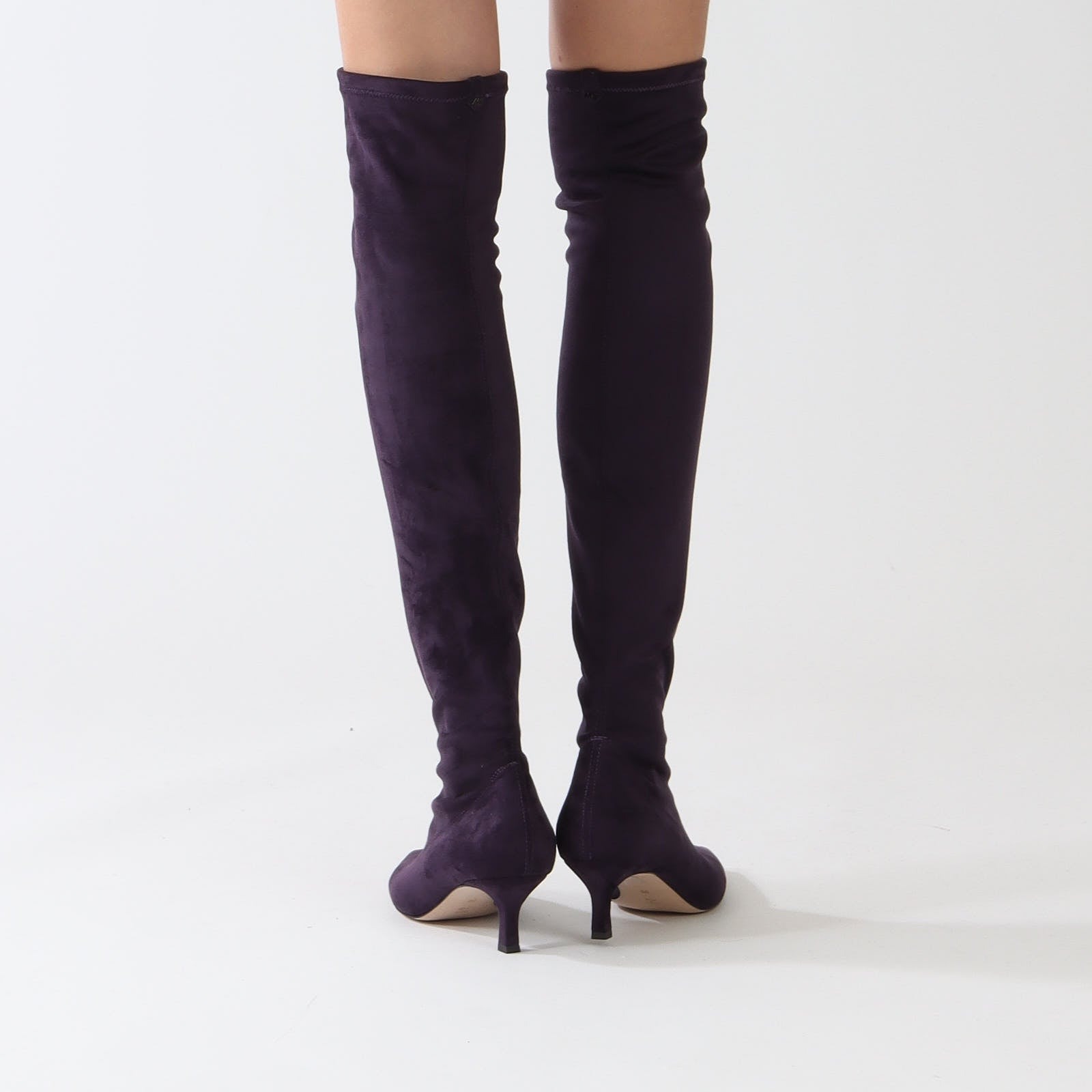 Shaded Plum Over The Knee Boots