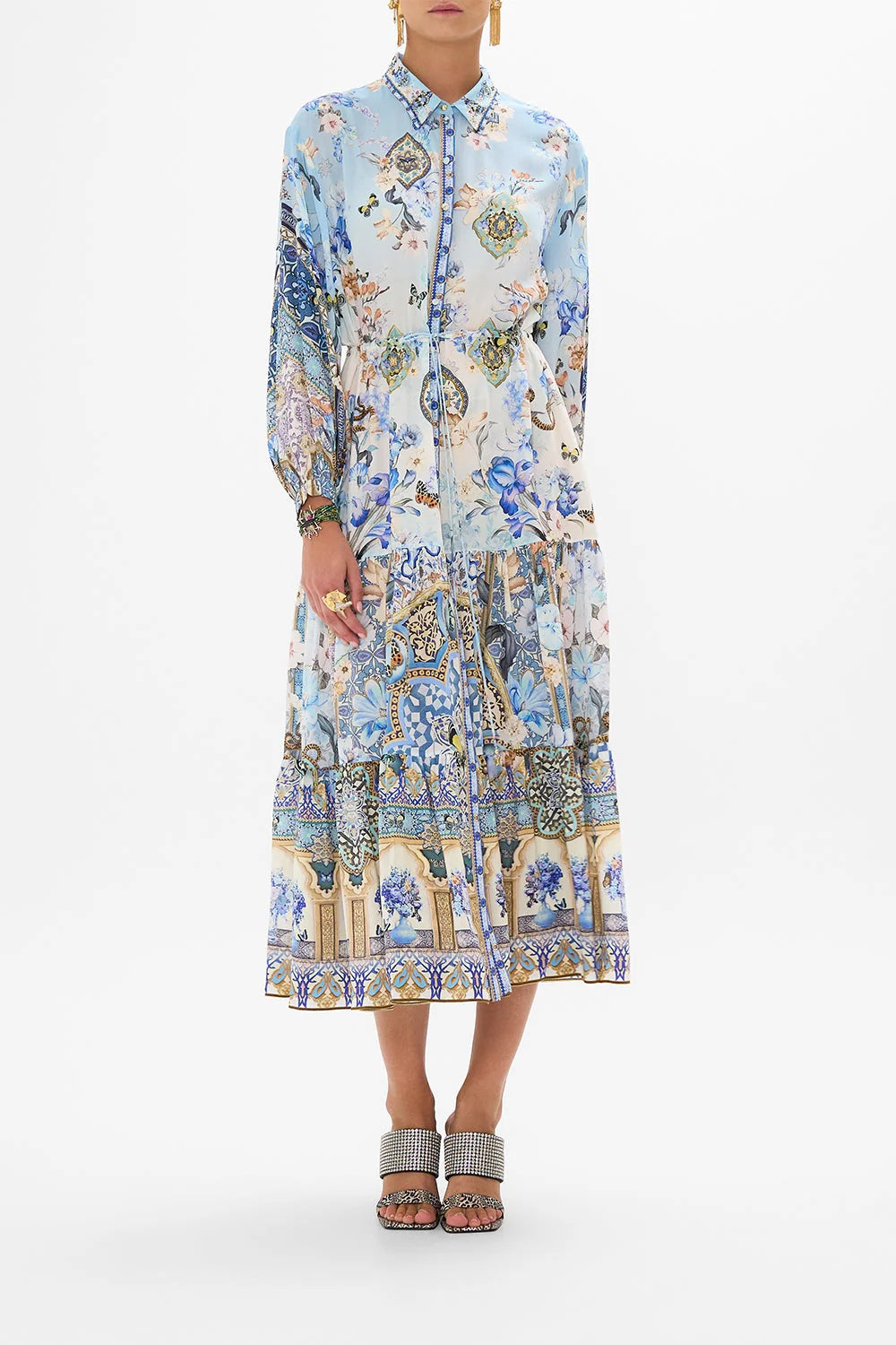 Al Manial Palace Memoirs Tiered Long Shirt Dress