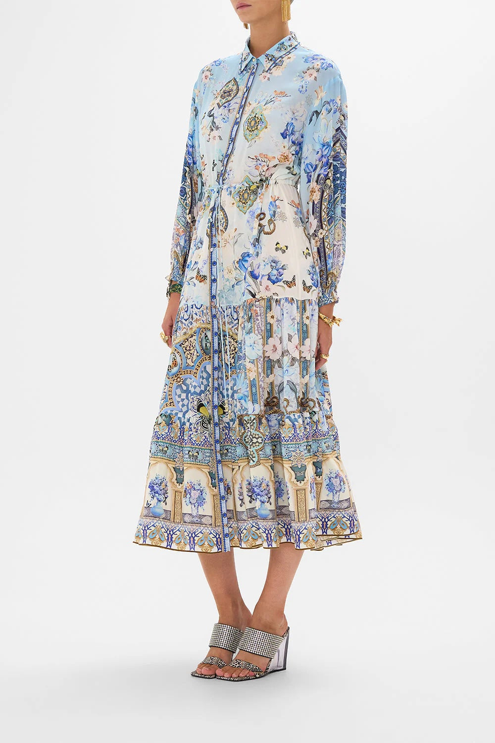 Al Manial Palace Memoirs Tiered Long Shirt Dress