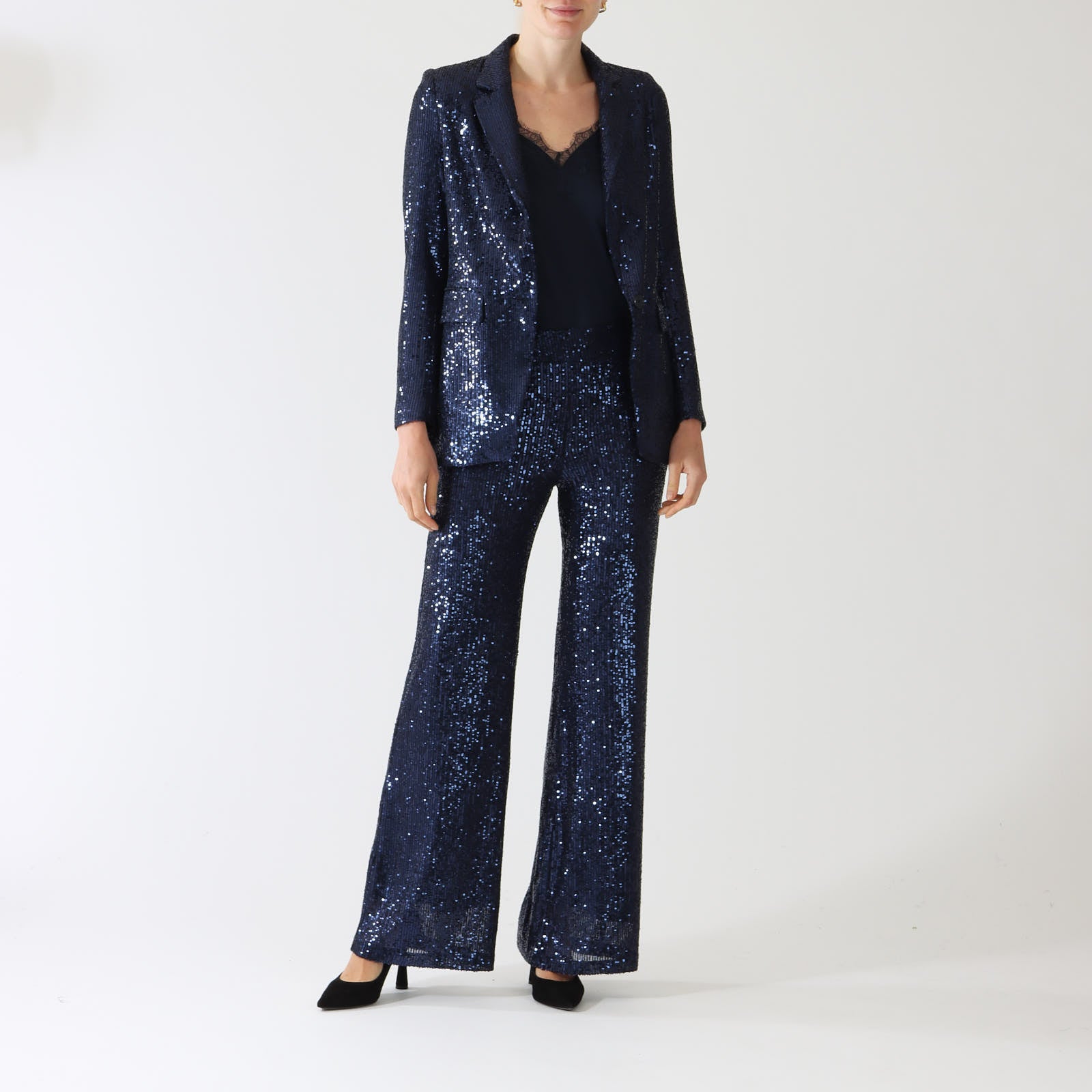 Andrea Lentejuelas Navy Sequin Jacket