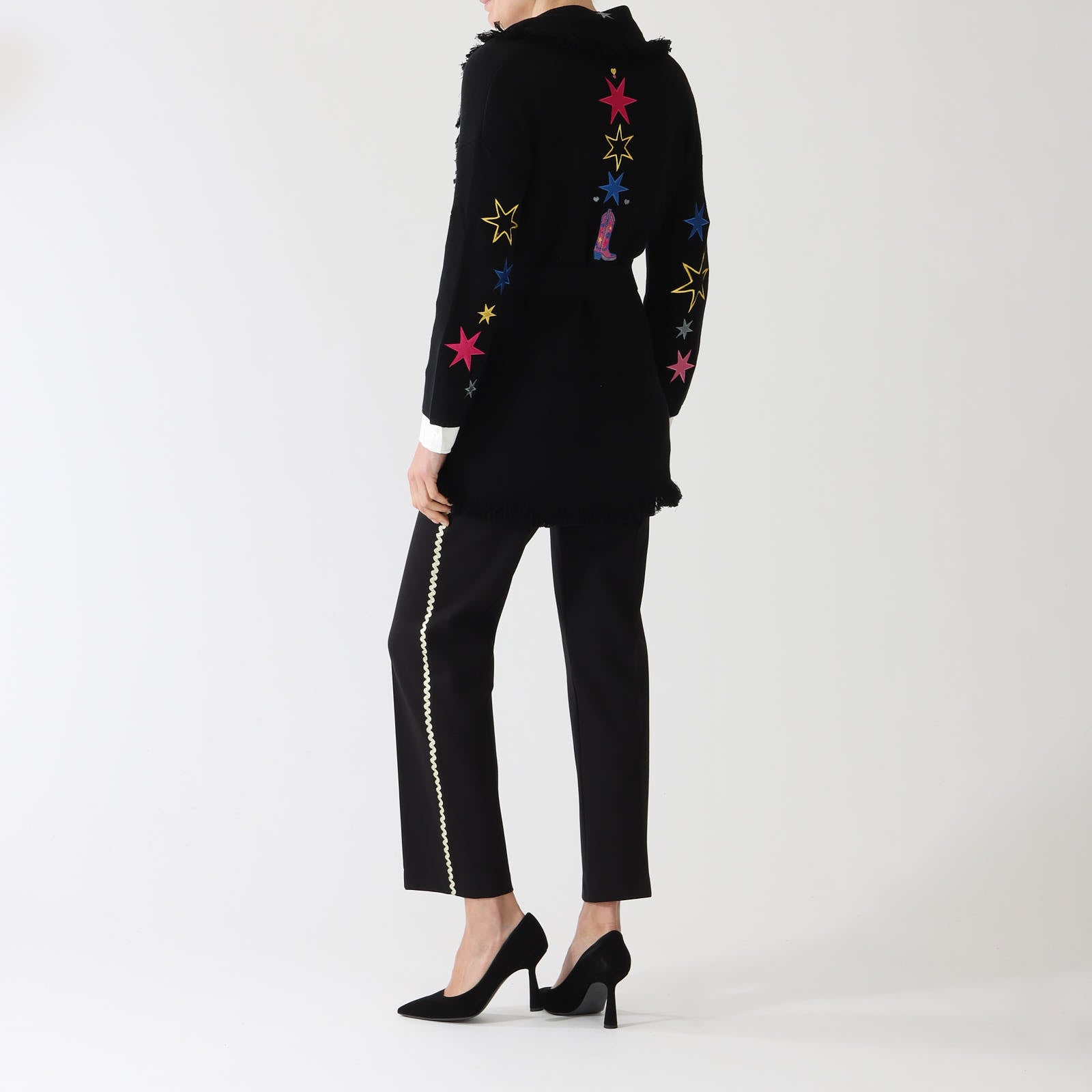 Beatriz Black Rodeo Belted Cardigan