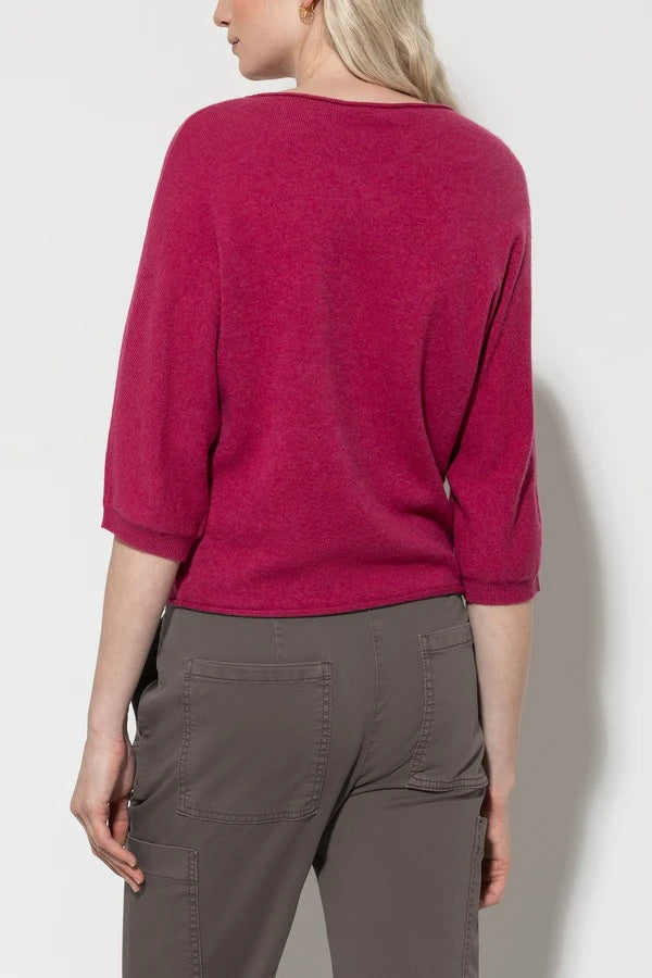 Berry Pink Cashmere Blend Sweater