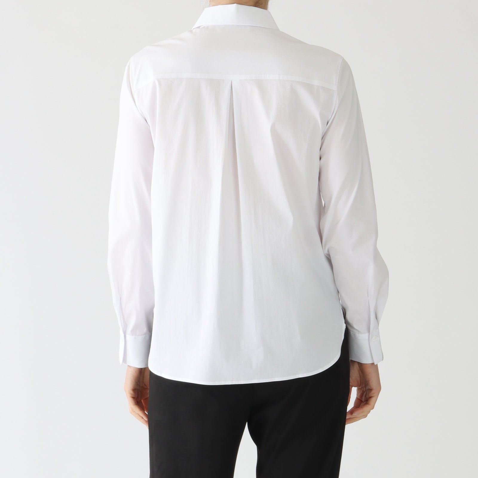 Bianco Cotton Blend Shirt With Beaded Trims