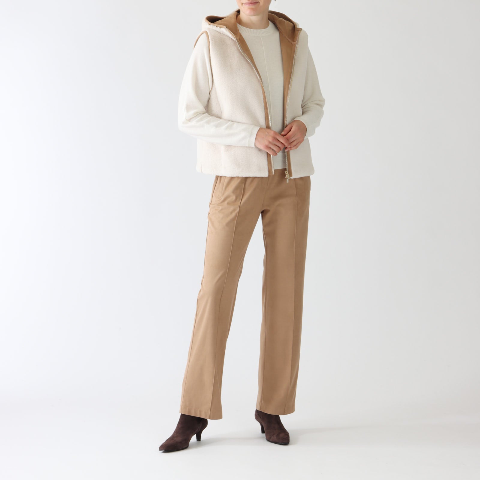 Bianco Latte Faux Fur Gilet