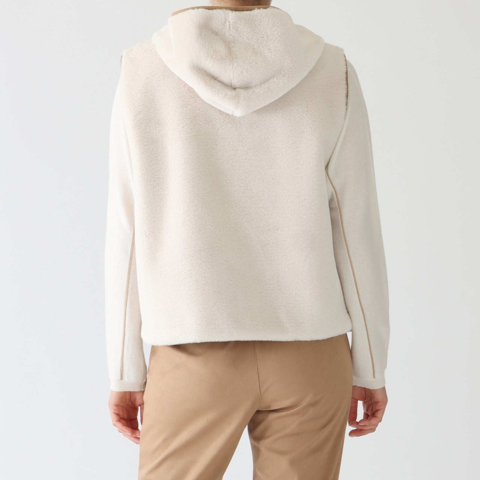 Bianco Latte Faux Fur Gilet