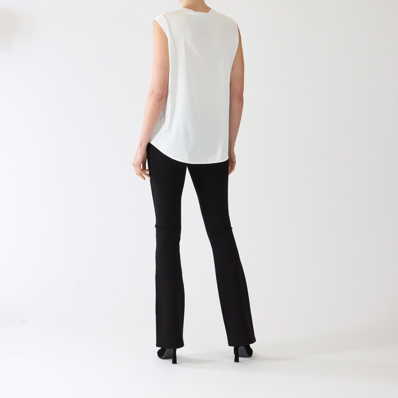 Bianco Satin Style Sleeveless Top