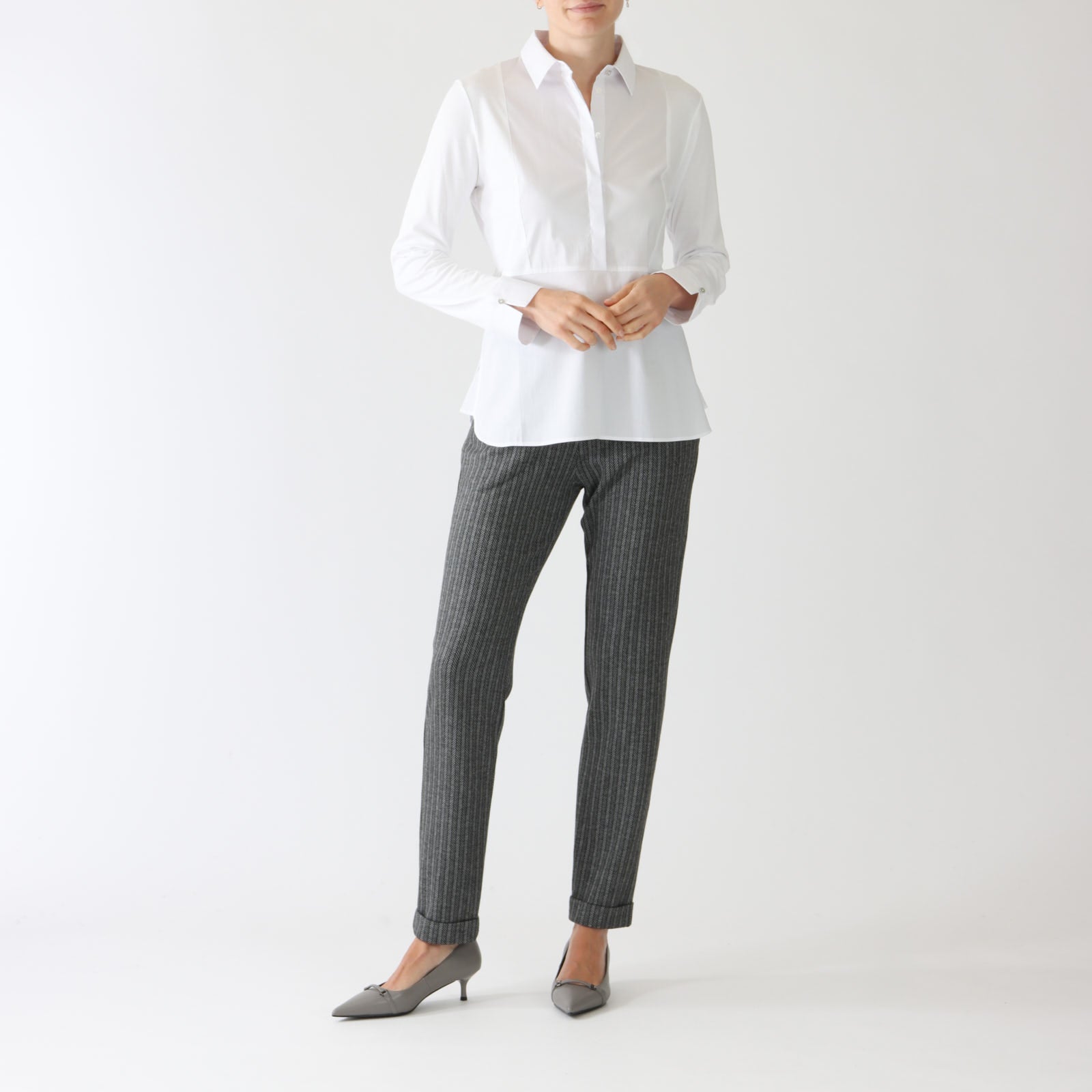 Bianco Seam Detail Cotton Shirt