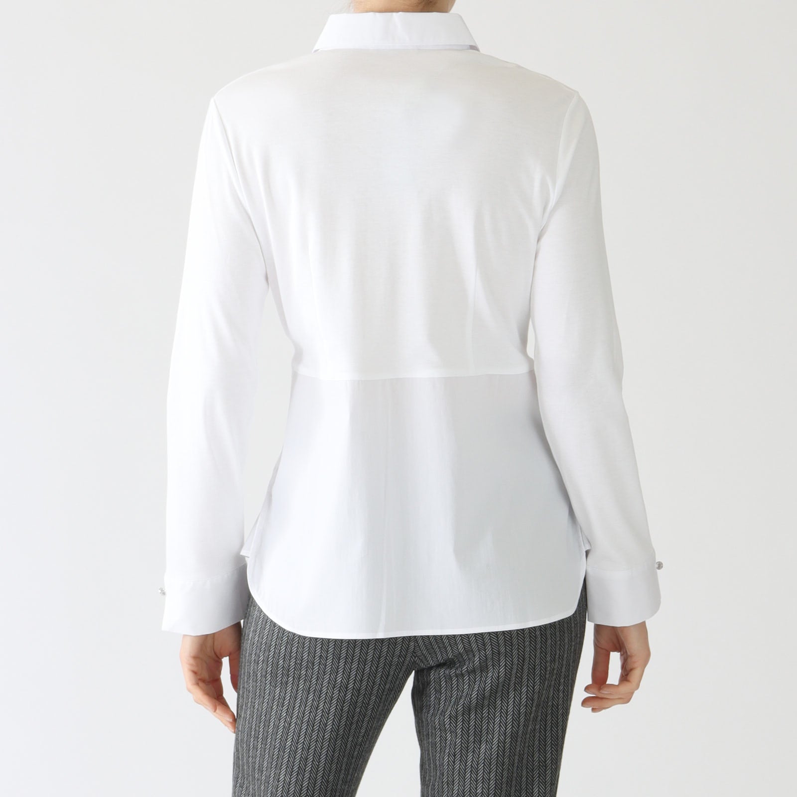 Bianco Seam Detail Cotton Shirt