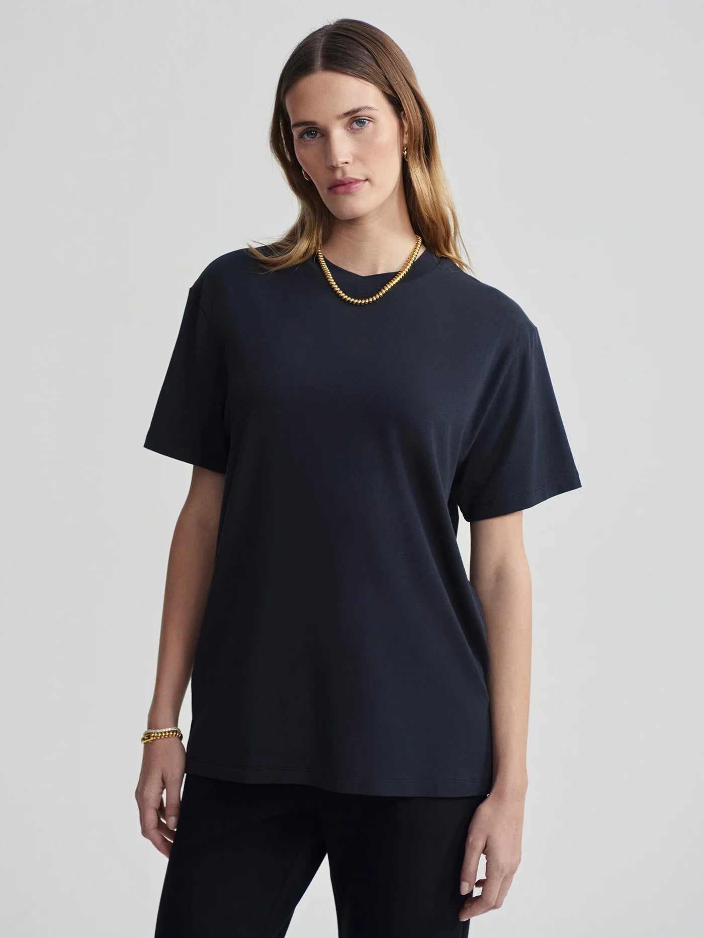 Black Leighton Boyfriend Tee