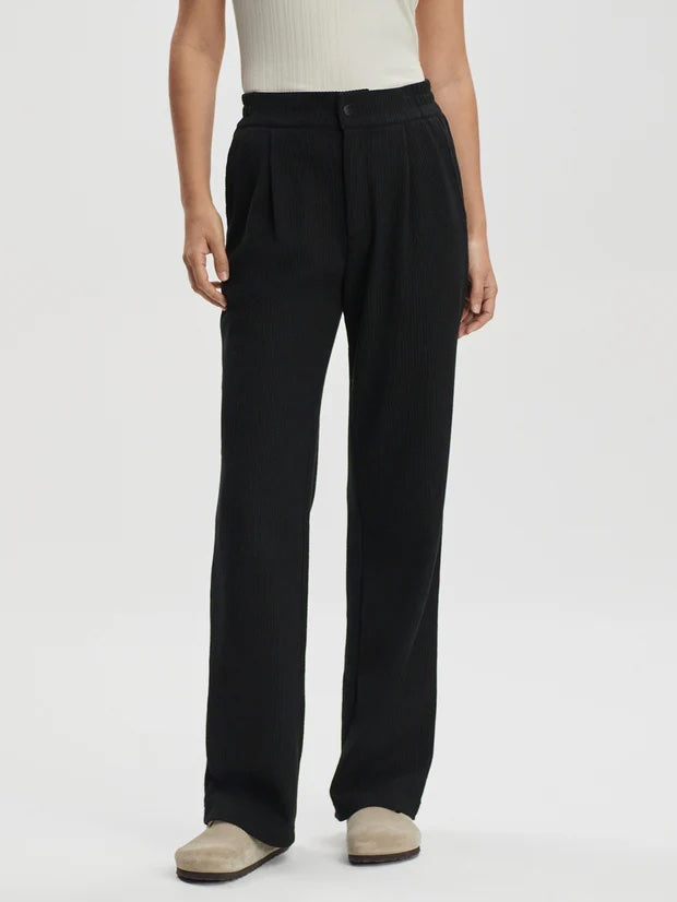 Black Aberdeen Soft Cord Sweatpants