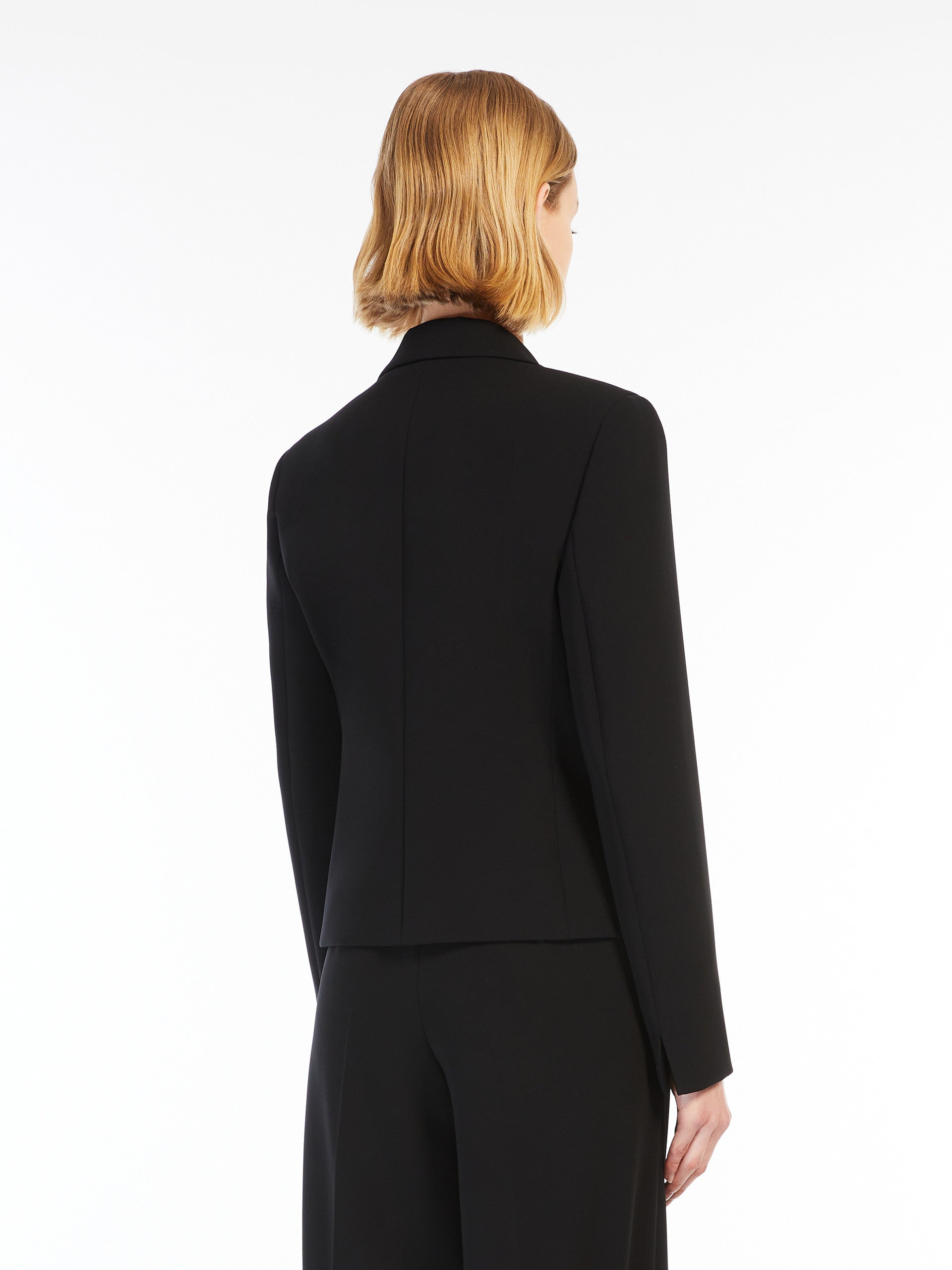 Black Alpino Cropped Cady Jacket