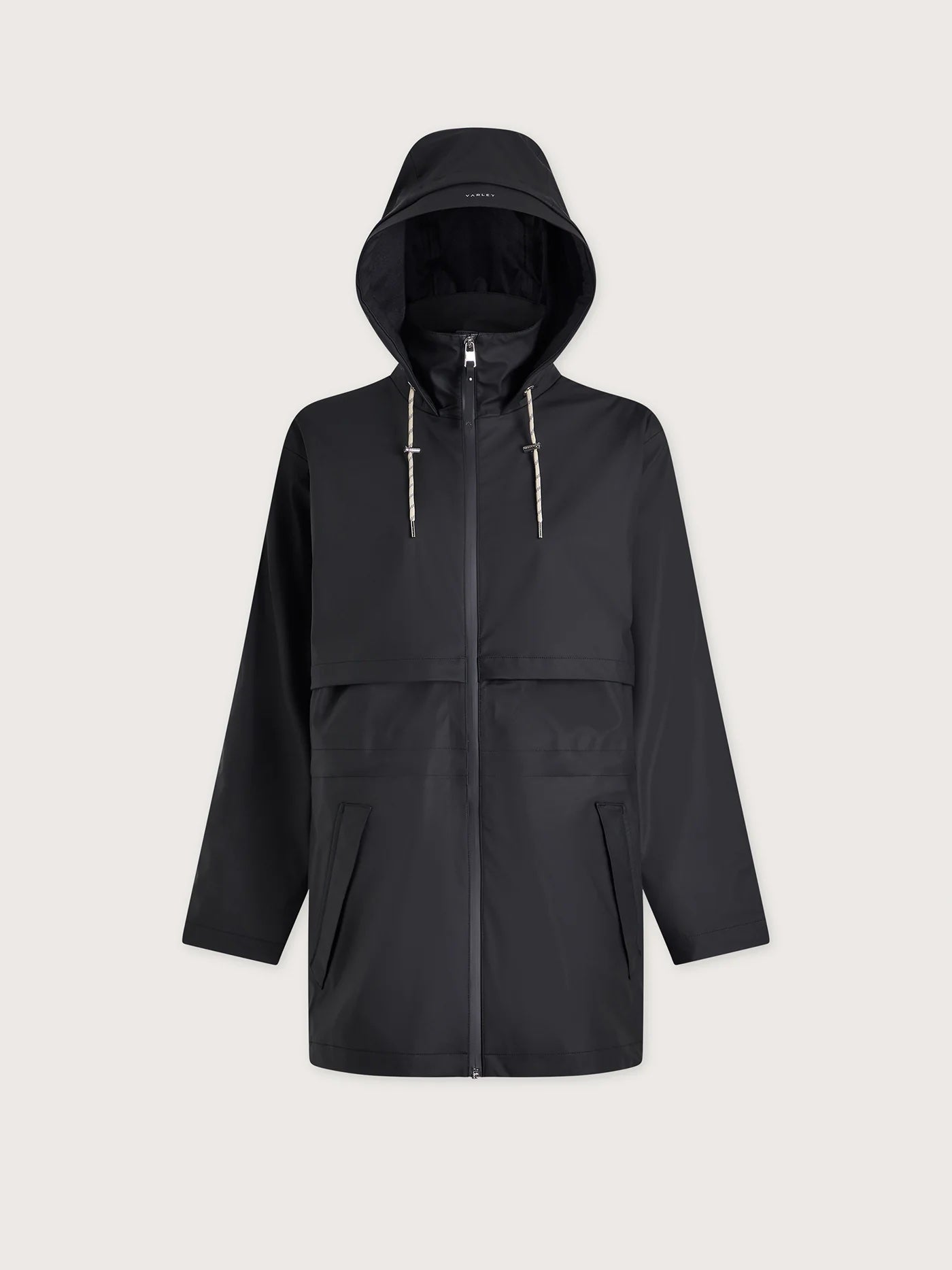 Black Alyssa Hooded Raincoat