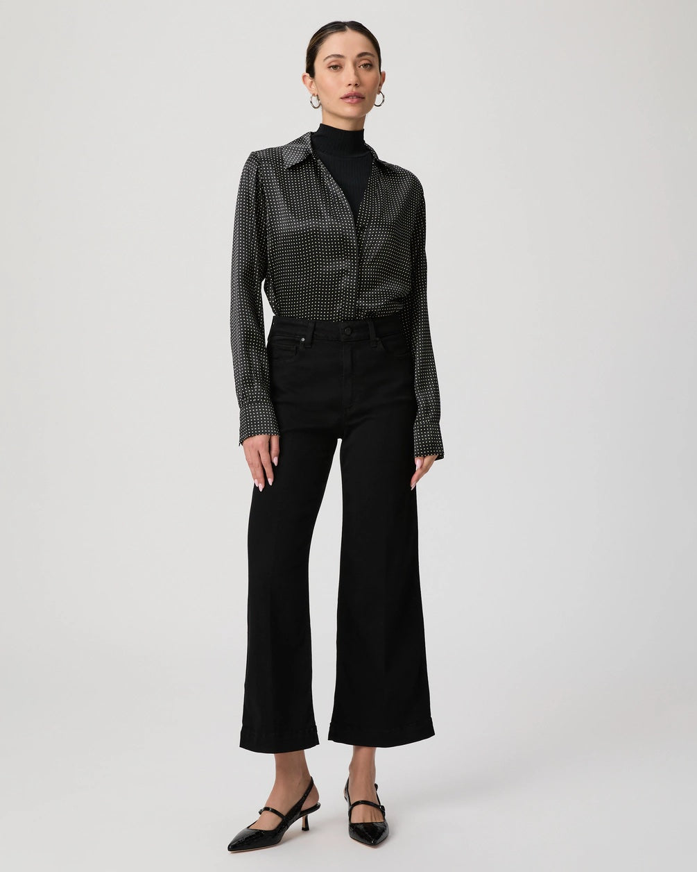 Black Anessa Wide Leg Jeans