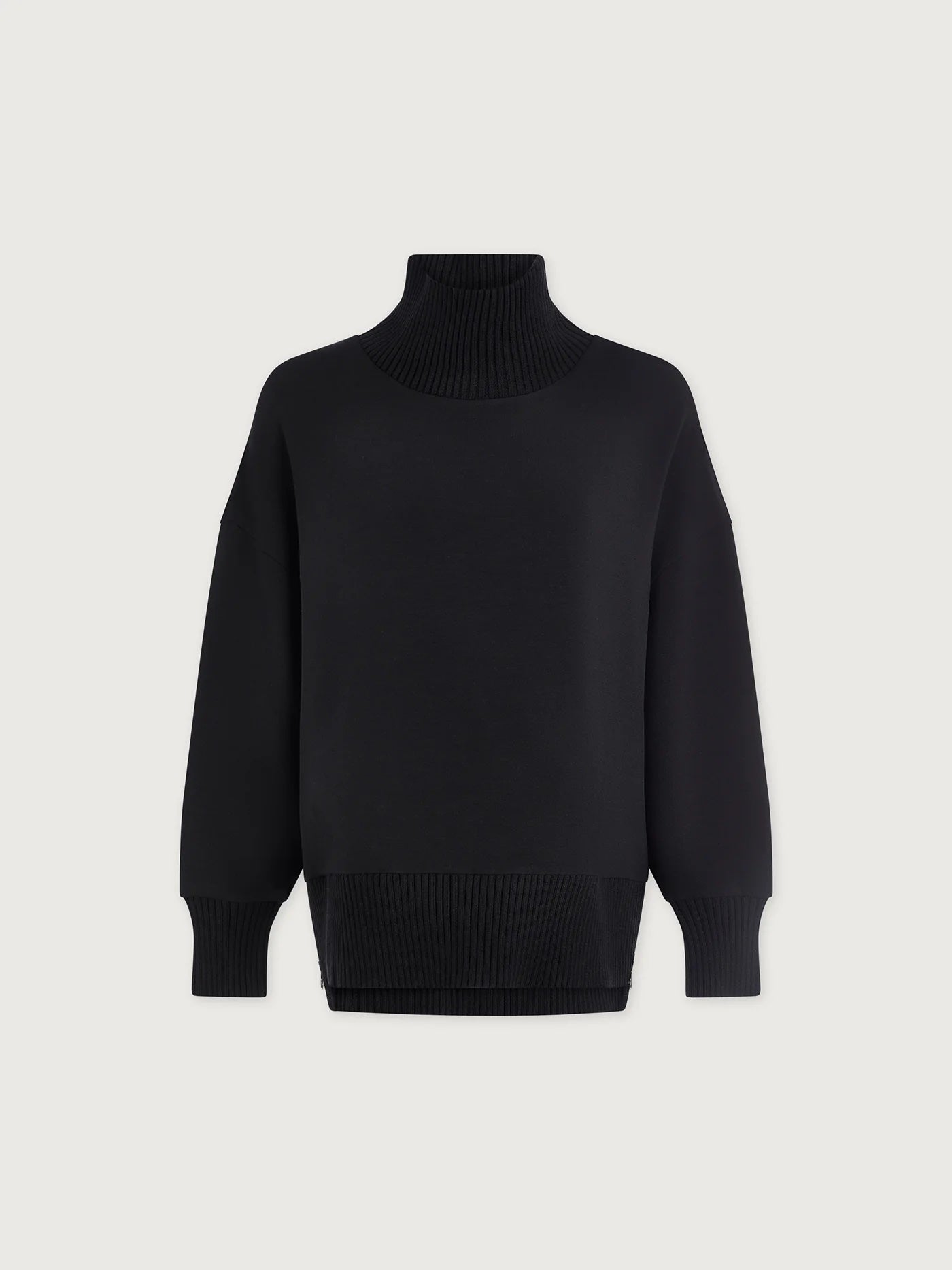 Black Barker High-Neck Sweatshirt