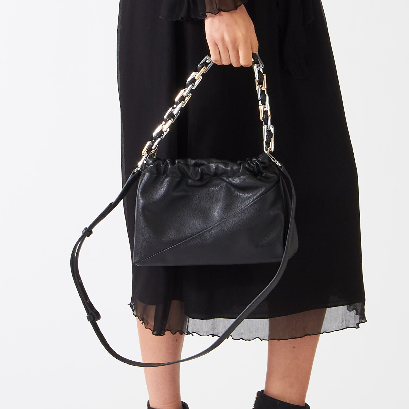 Black Chain Strap Handbag