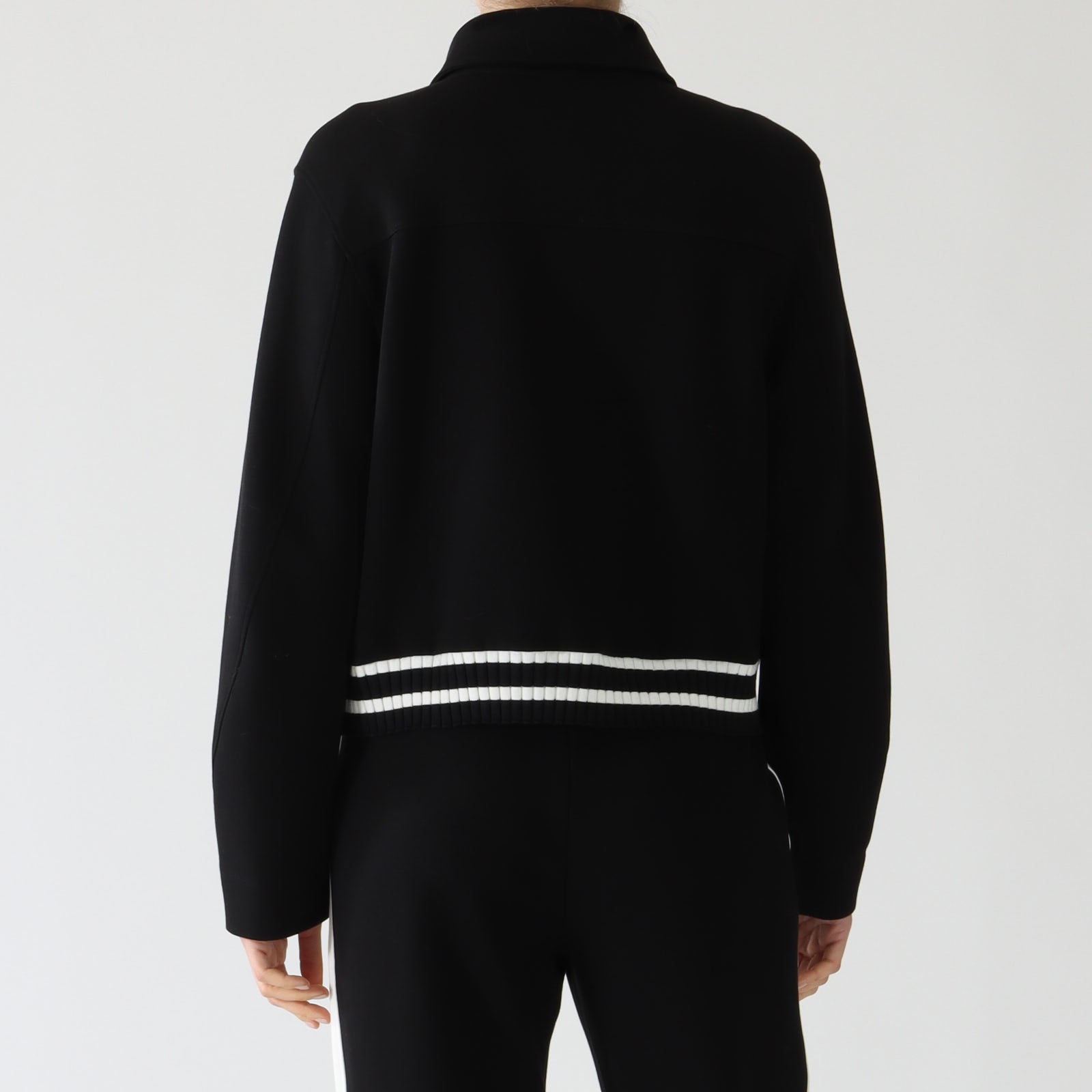 Black Cotton Jersey Jacket