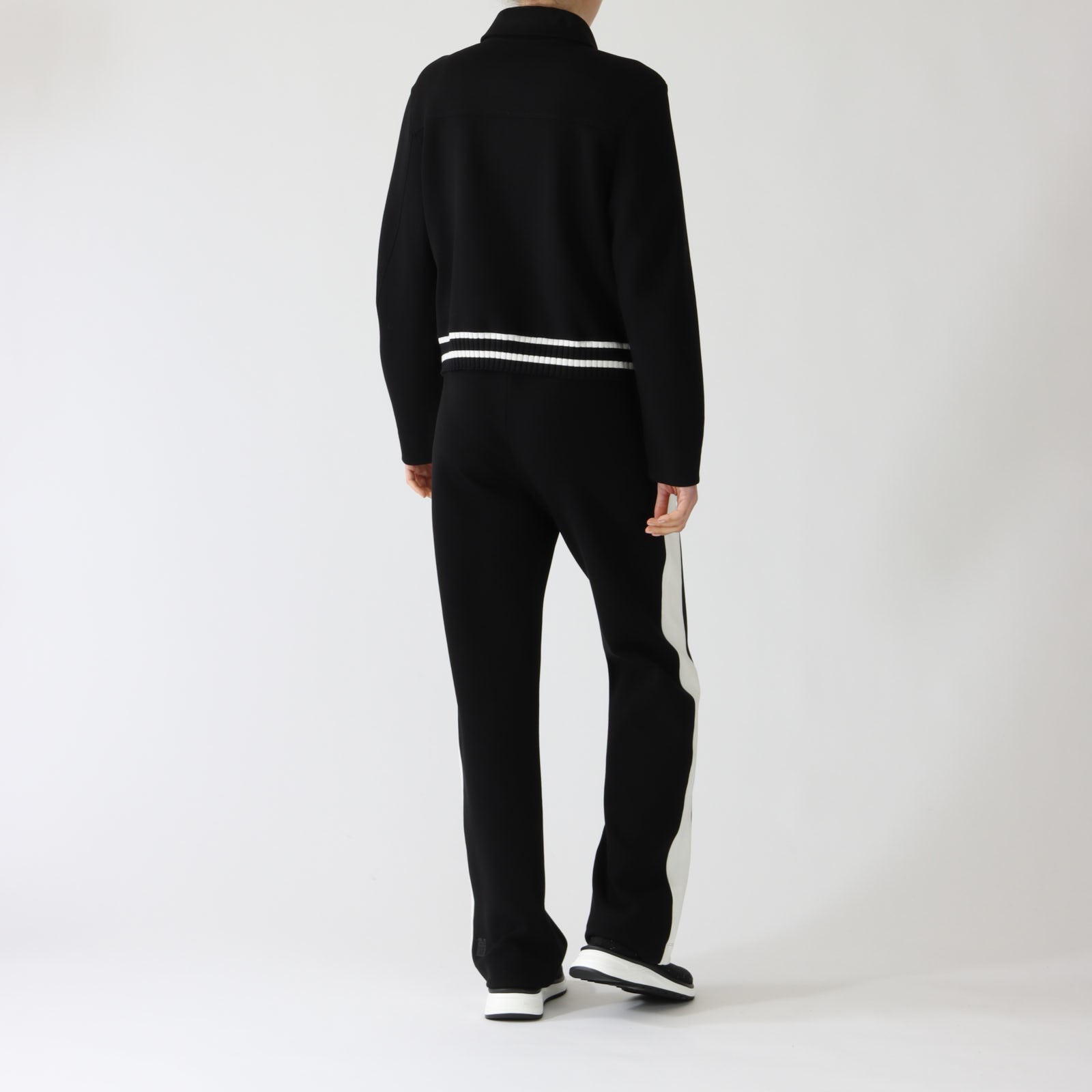 Black Cotton Jersey Jacket