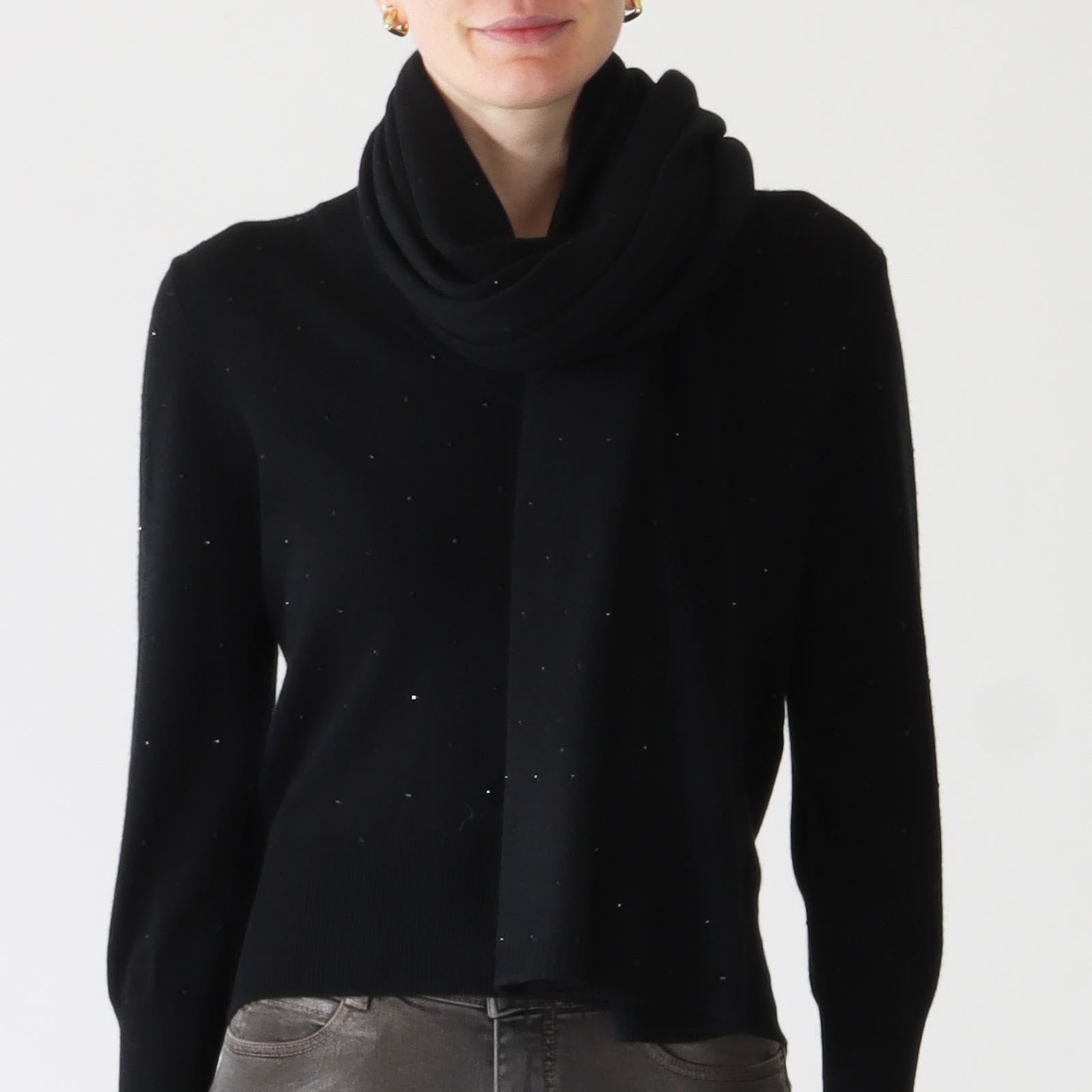 Black Crystal Cashmere Wrap