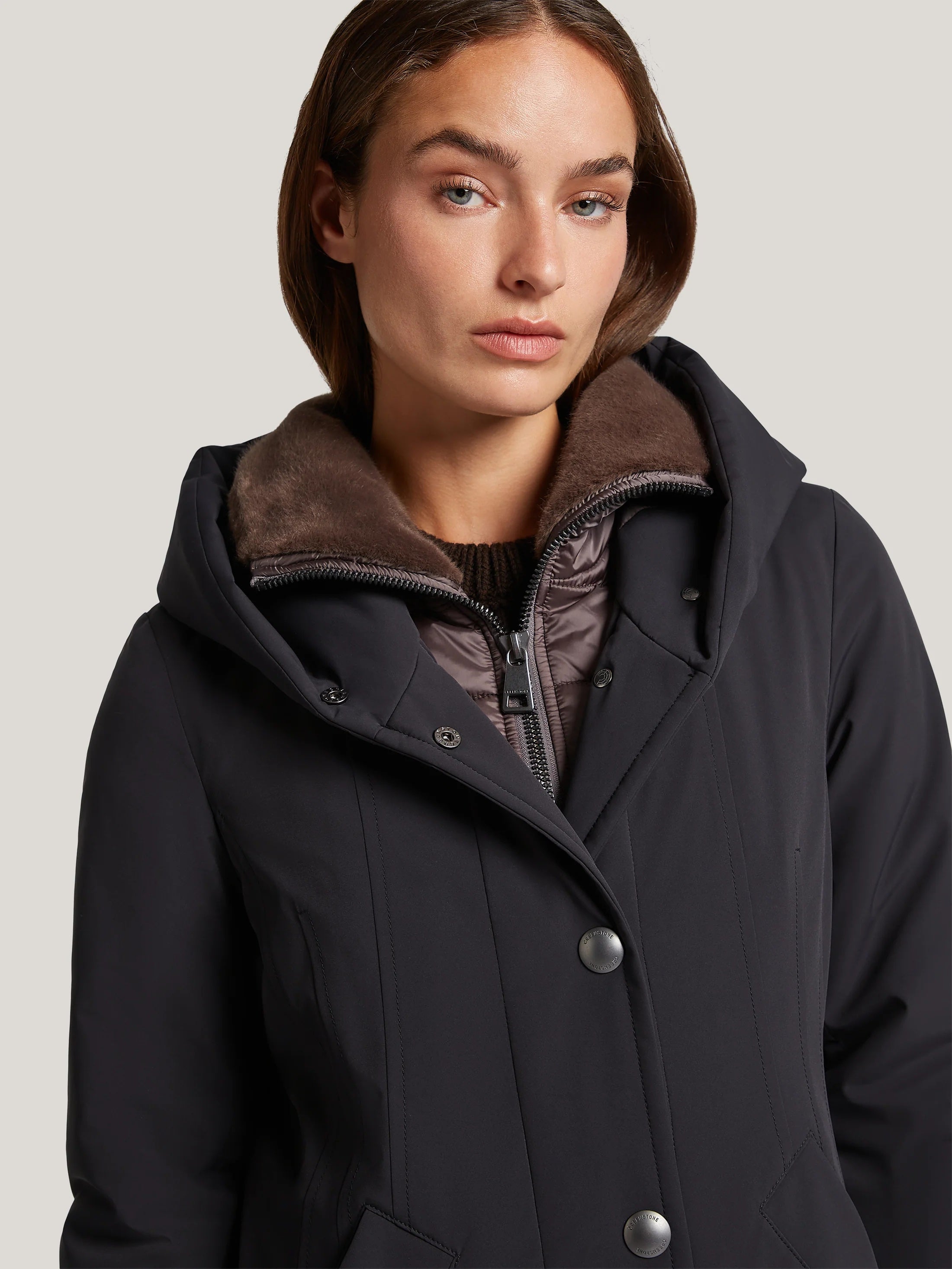 Black Effie Hooded Trench Coat