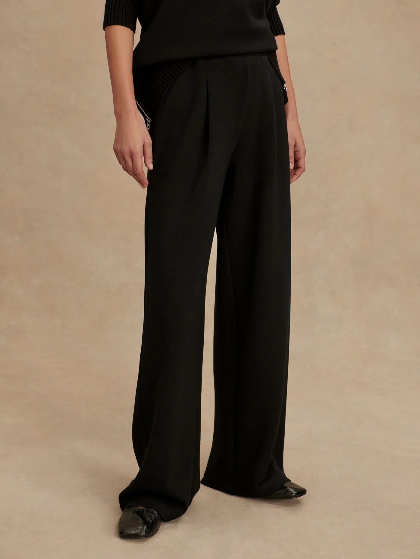 Black Extra Wide Leg Sweatpants