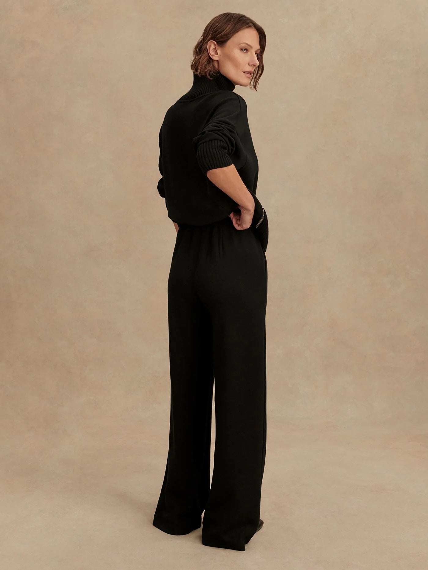 Black Extra Wide Leg Sweatpants