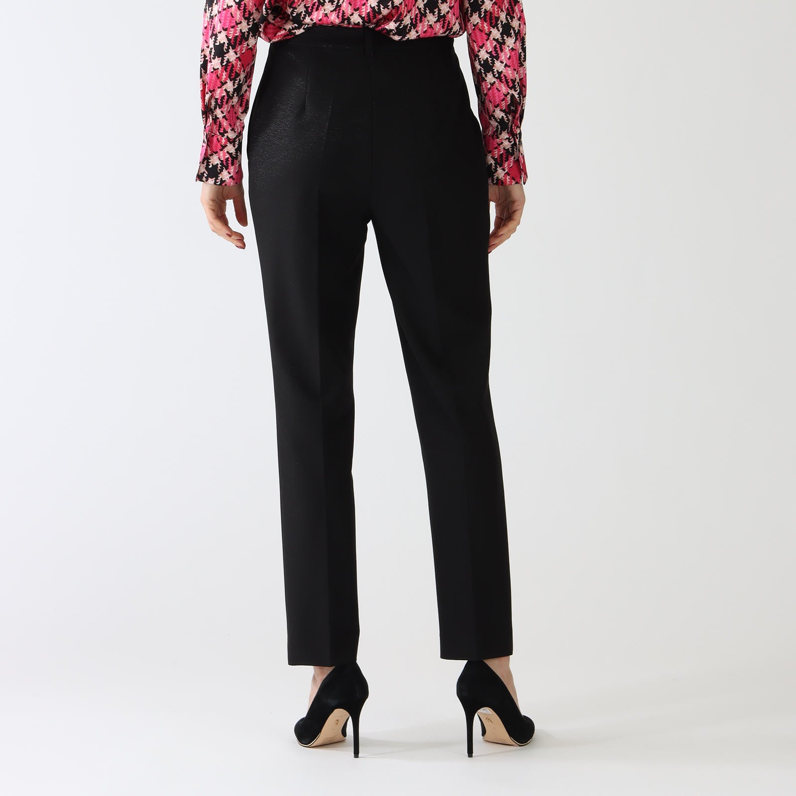 Black Fuzhou Tailored Leg Pants