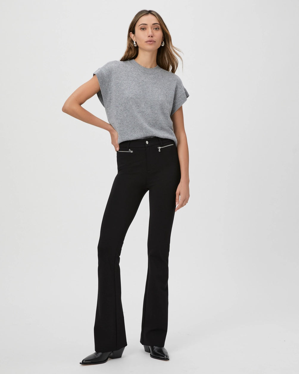 Black Hattena Flare Pants