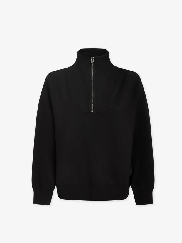 Black Hawley Half-Zip Sweater