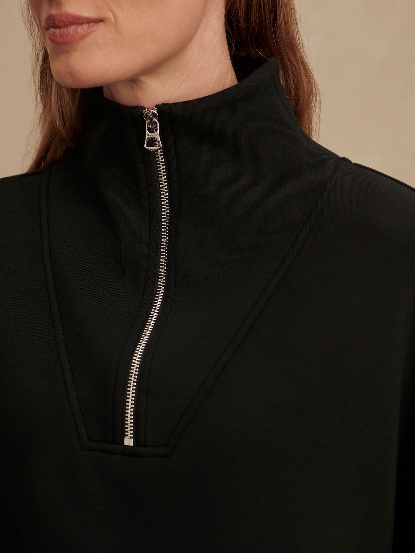 Black Hawley Half-Zip Sweatshirt