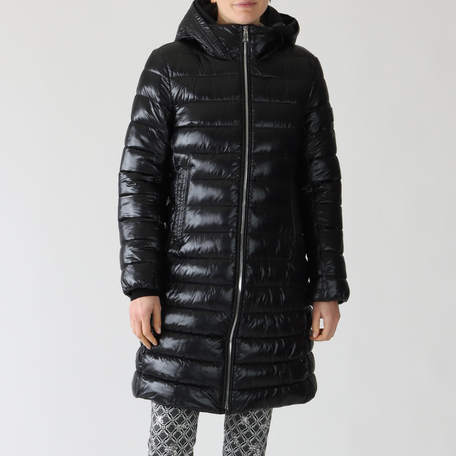 Black Hooded Puffer Coat