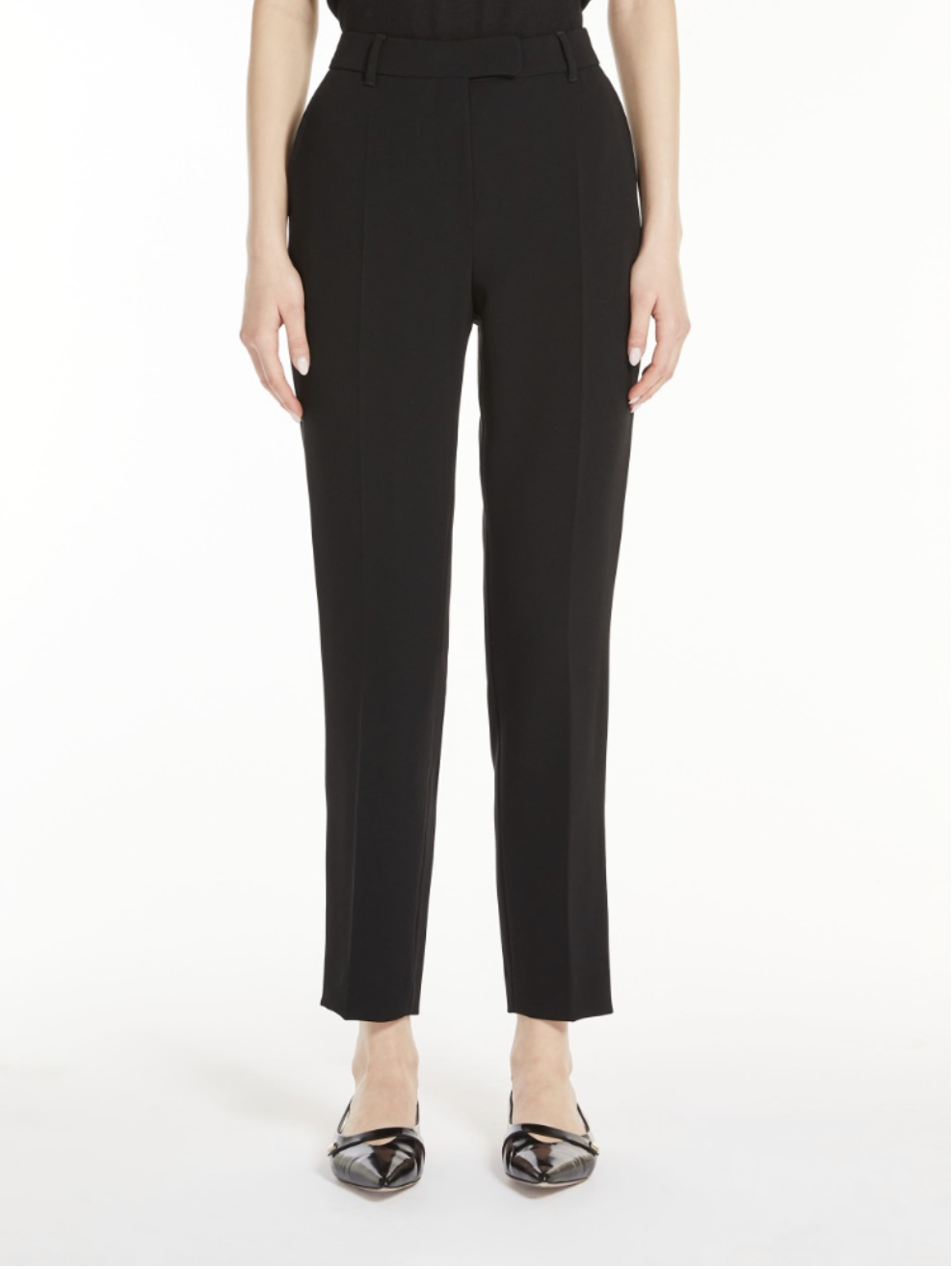 Black Jerta Slim Fit Cady Trousers