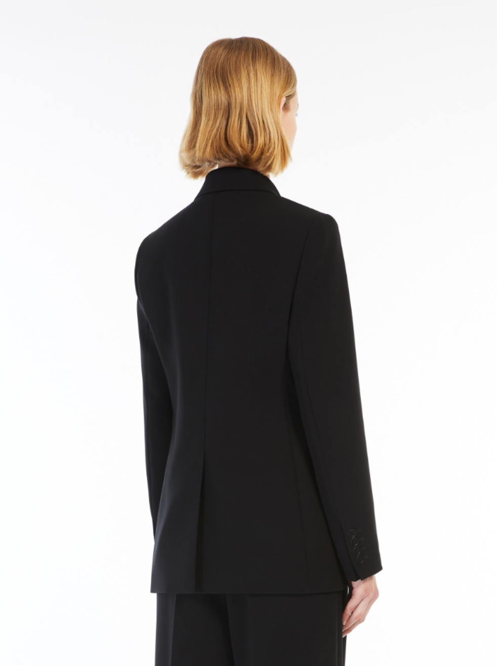 Black Linz Single-Breasted Cady Blazer