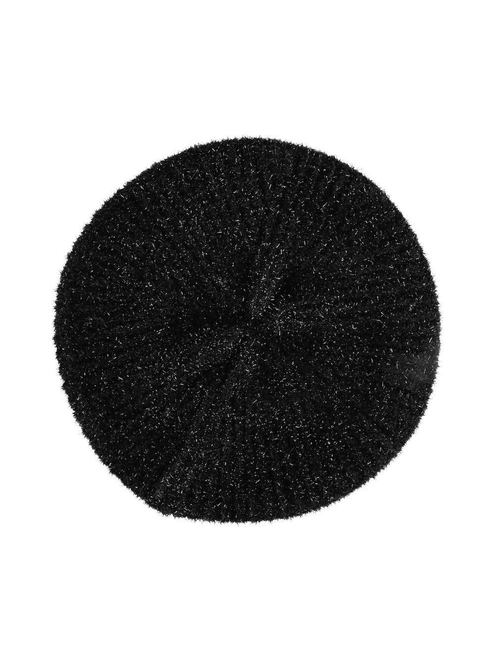 Black Lurex Knitted Beret