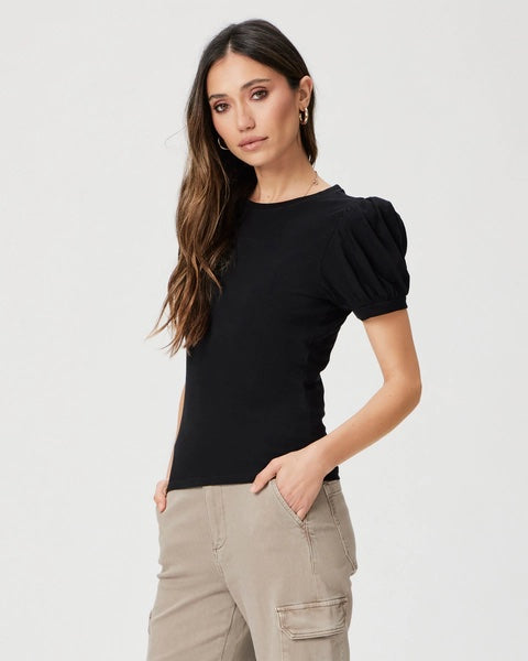 Black Matcha Puff Sleeve T-Shirt