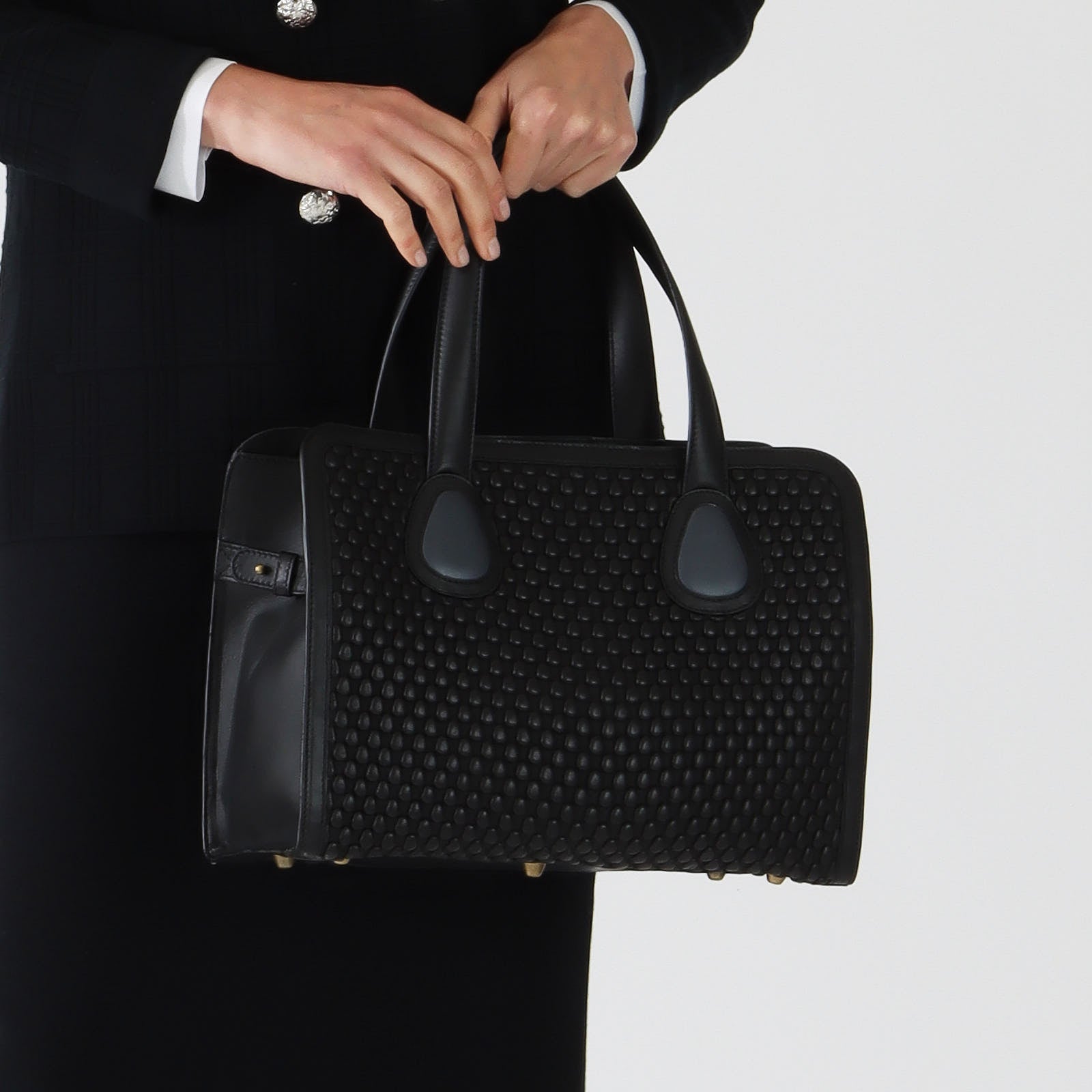 Black & Navy Bel Ami Handbag