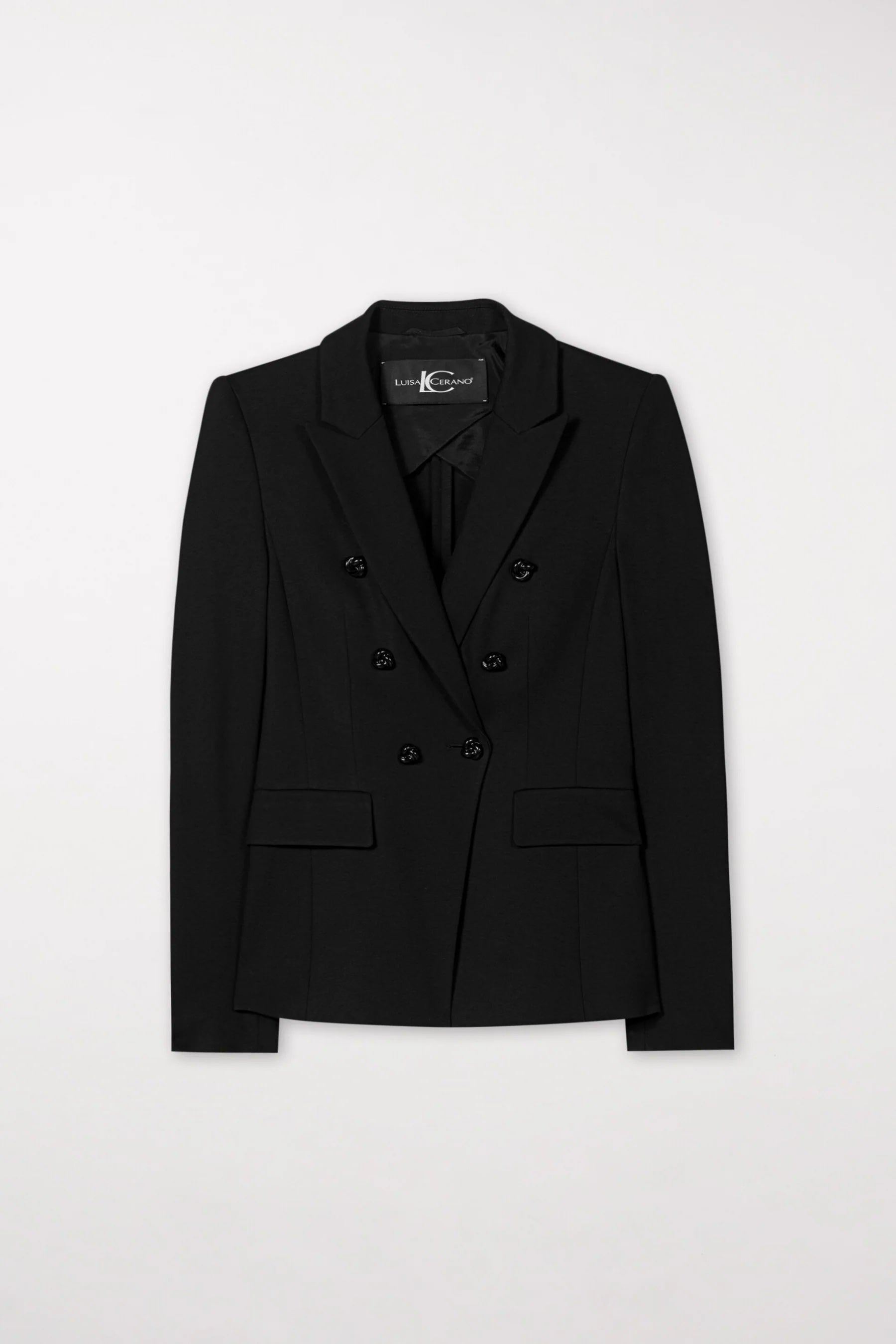 Black Punto Milano Double Breasted Blazer