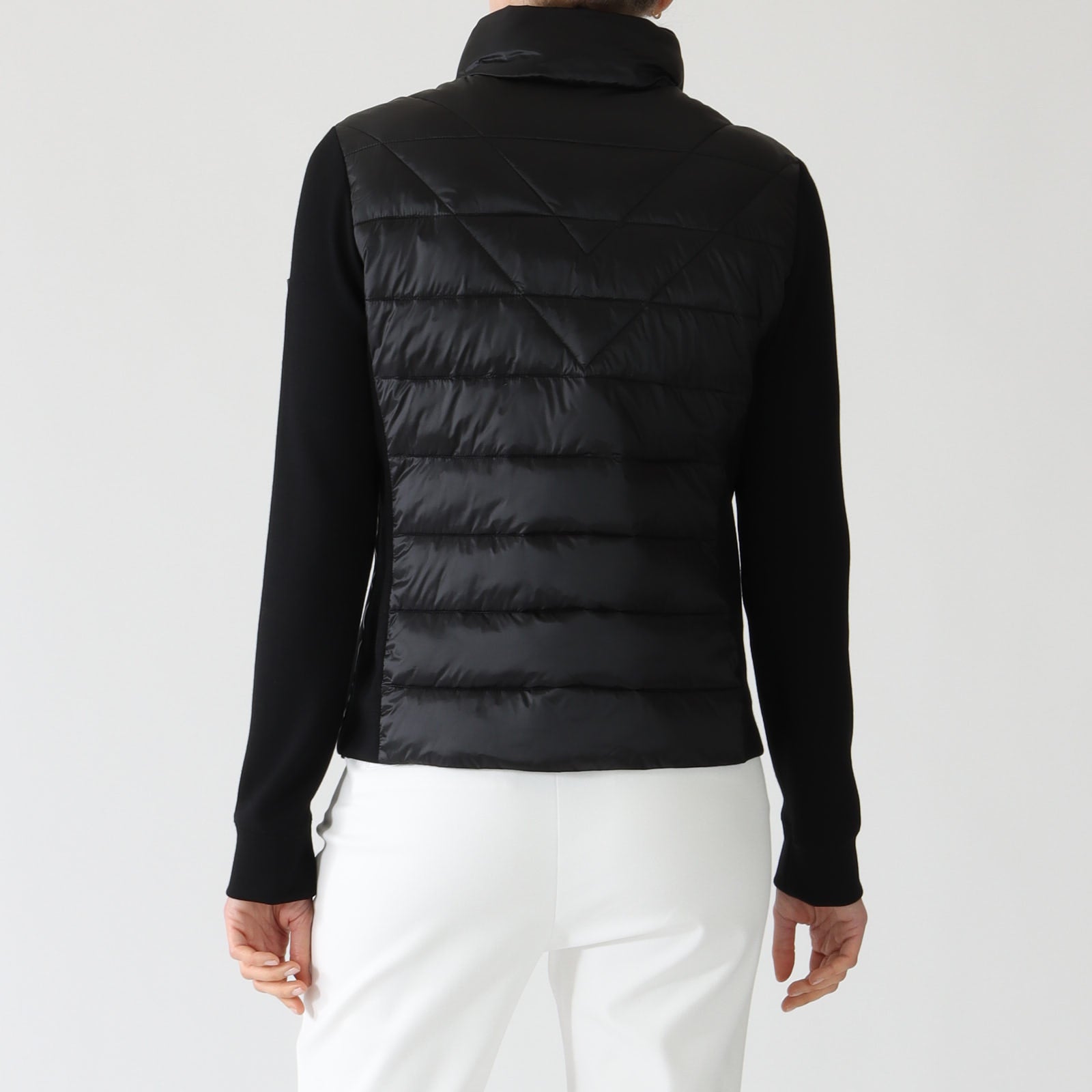 Black Quilted Contrast Jacket