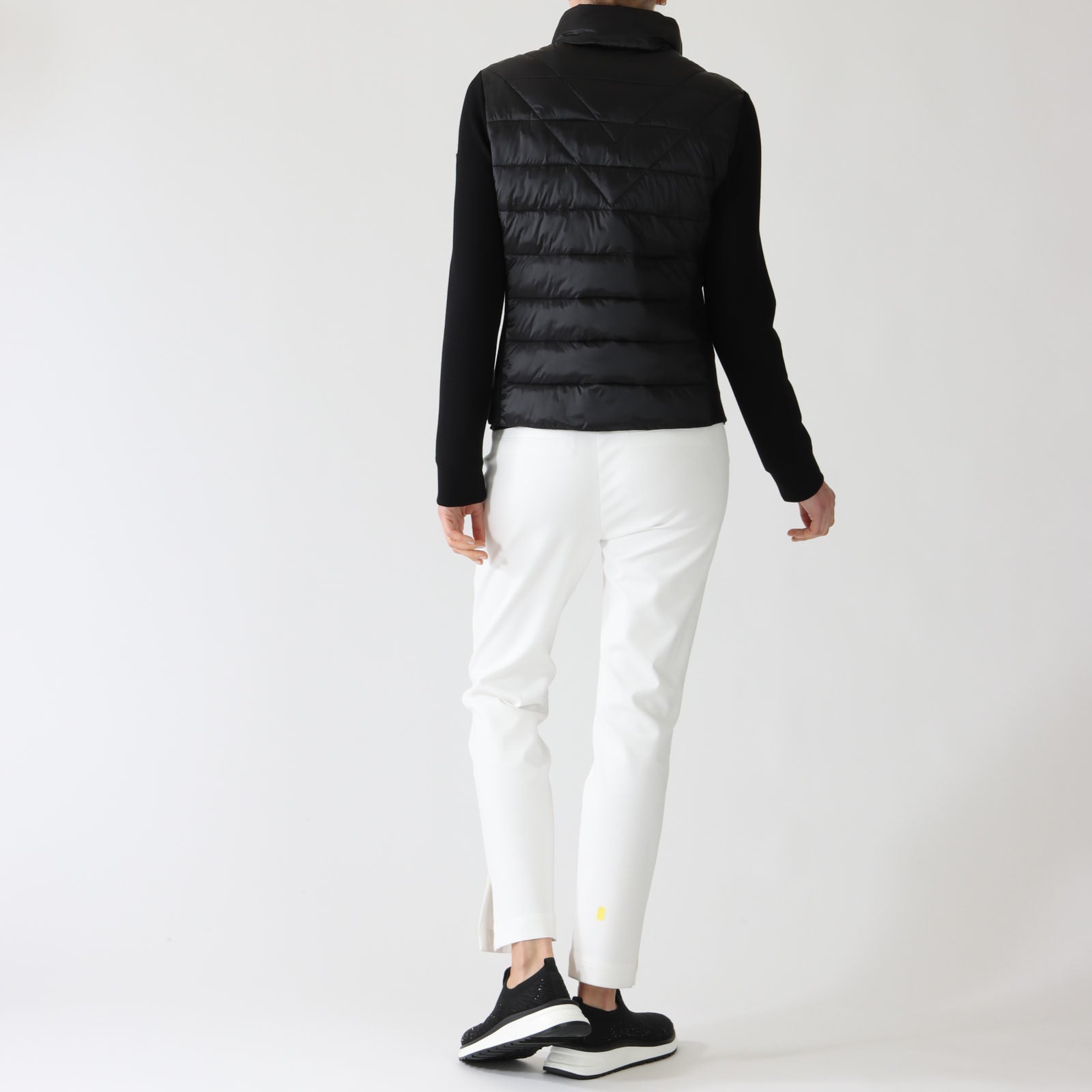 Black Quilted Contrast Jacket