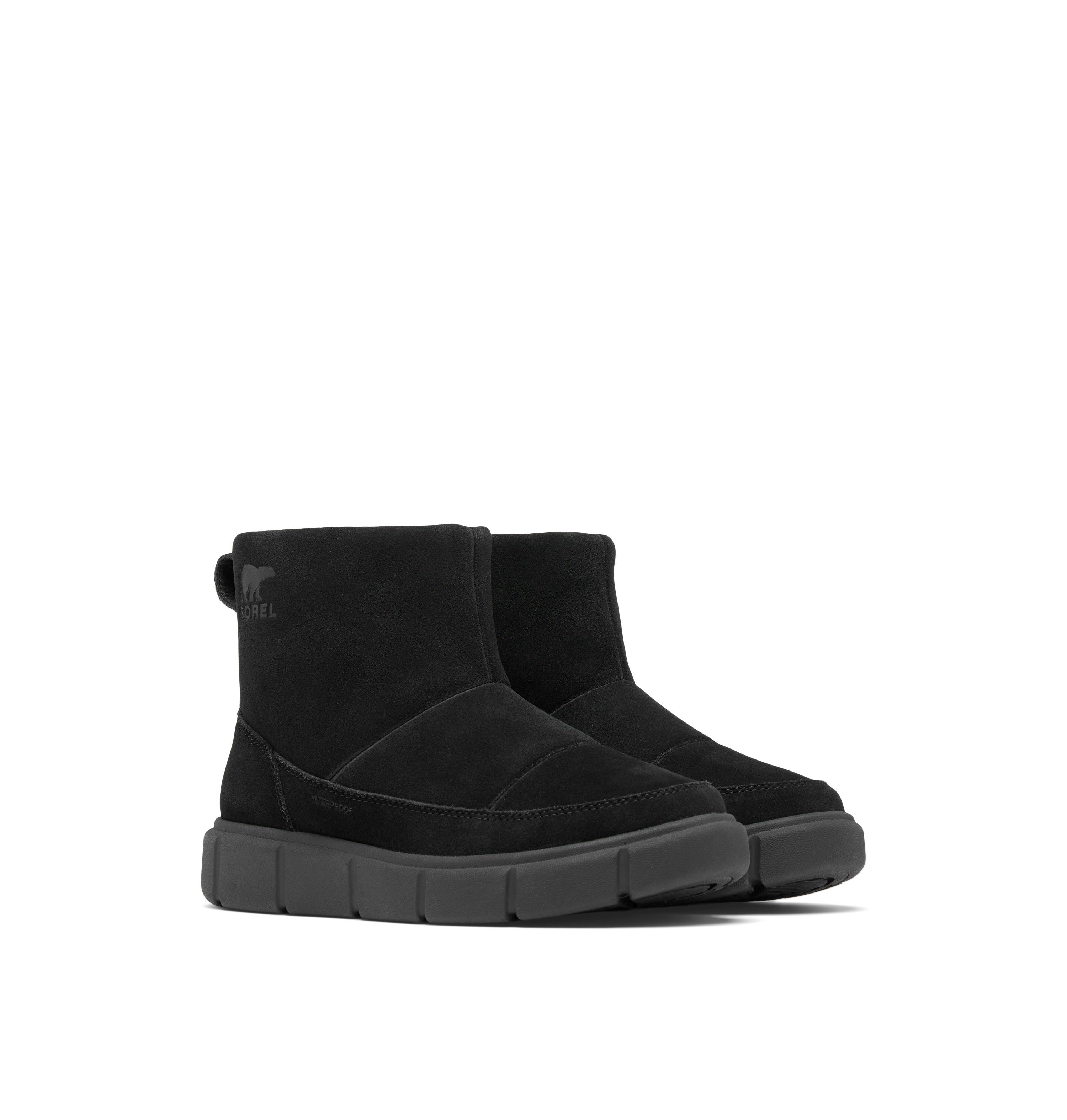 Black & Sea Salt Sorel Explorer III Slip-On Boots