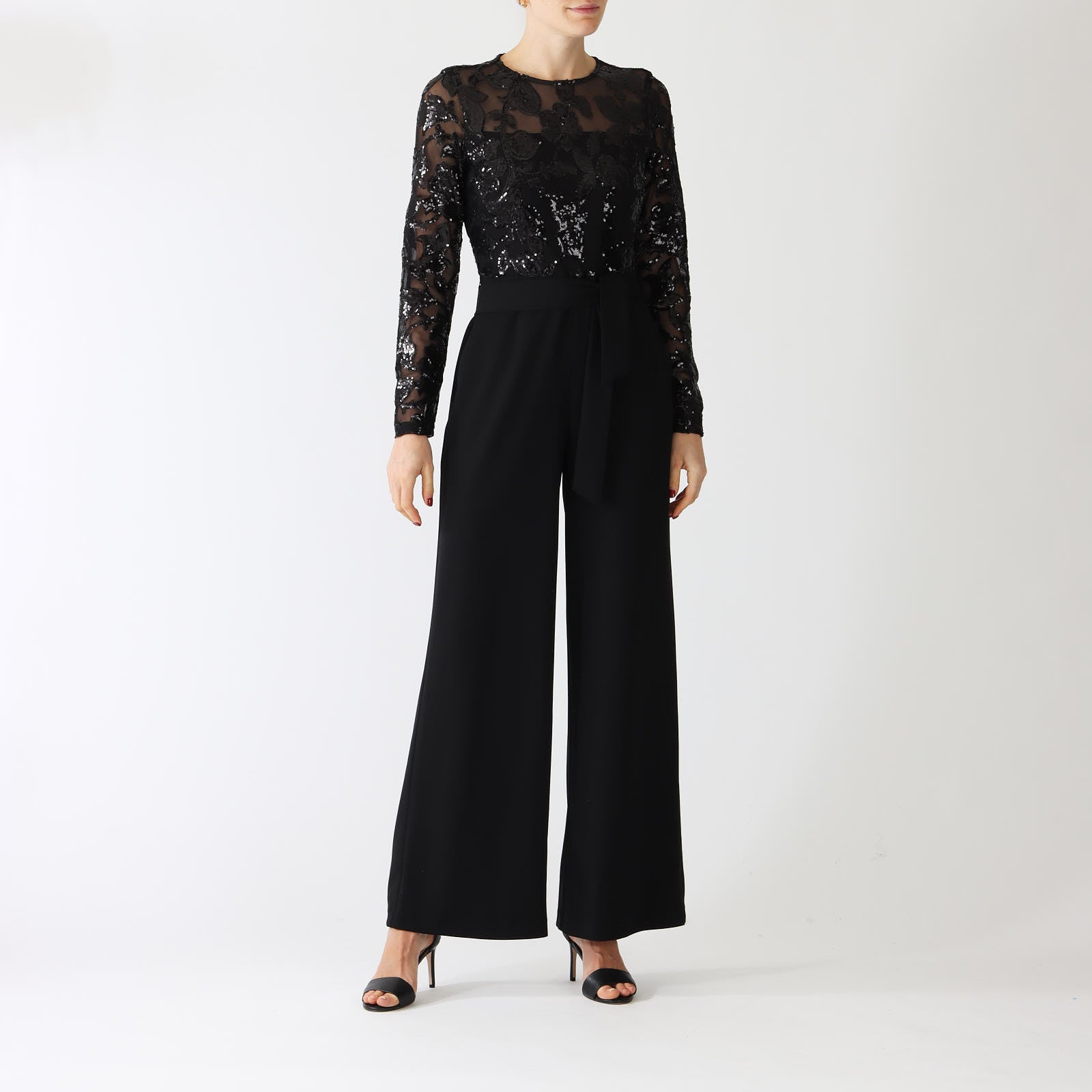 Black Sequin Jumpsuit