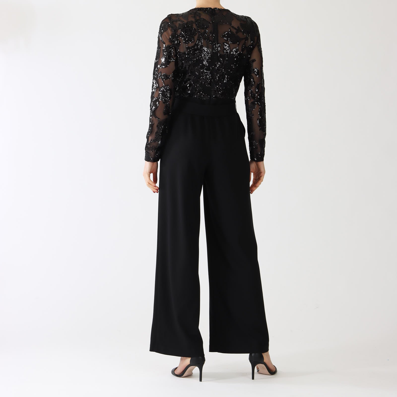 Black Sequin Jumpsuit